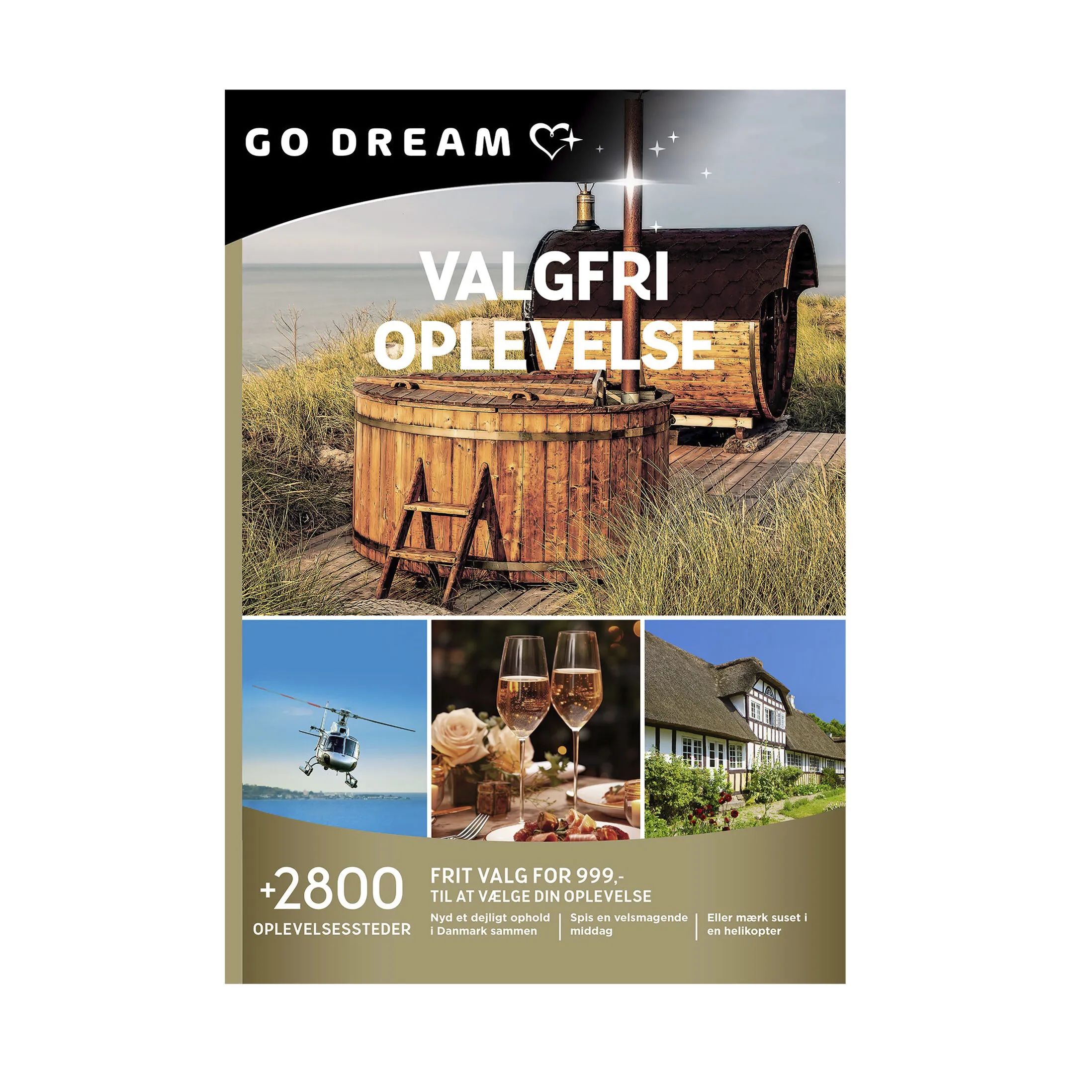 GO DREAM Oplevelsesgavekort Gavekort - Valgfri oplevelse i Værdi: 999, 1