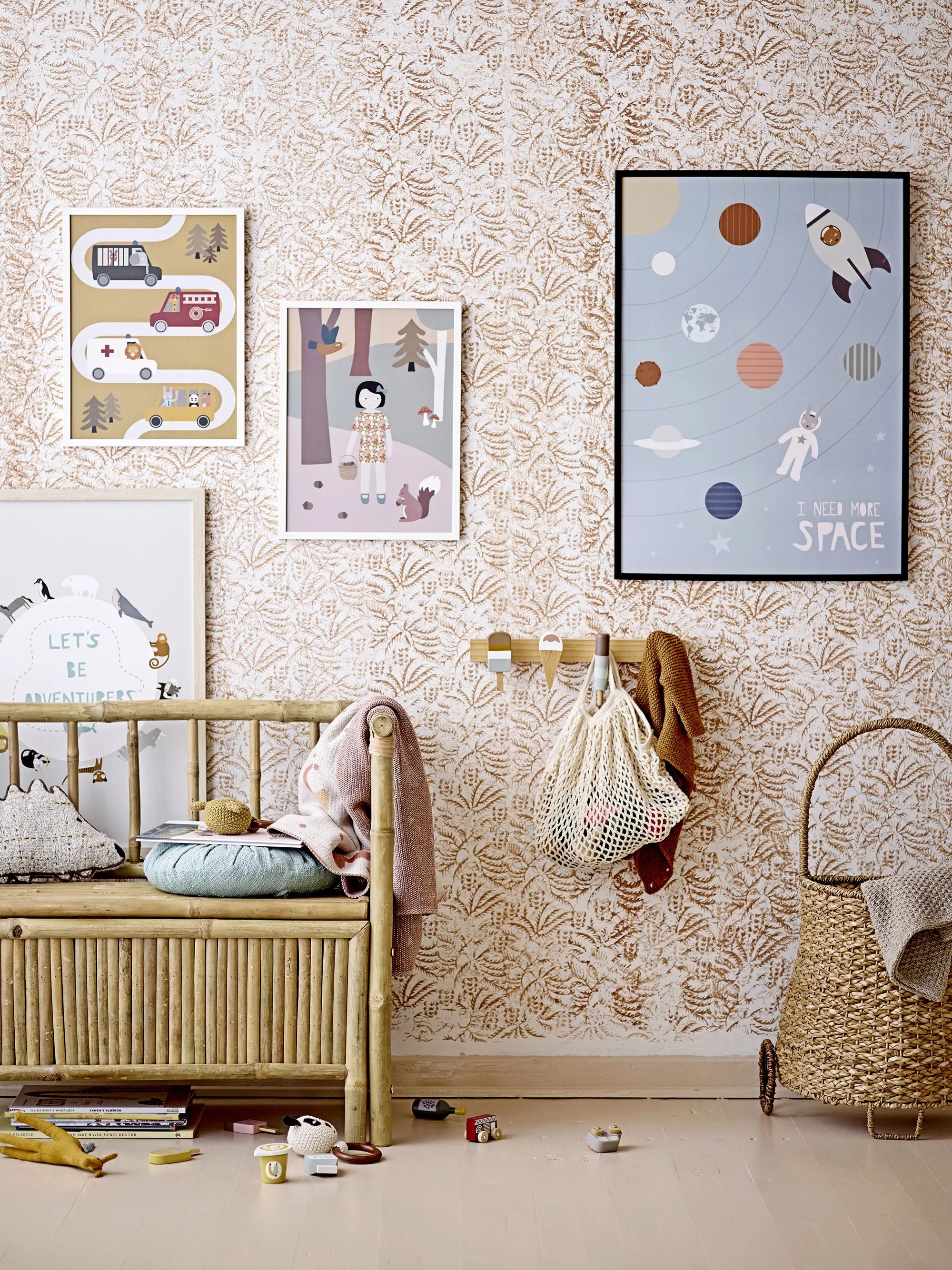 Bloomingville Mini Knagerækker MINI Zyon Knagerække i Brun, 5