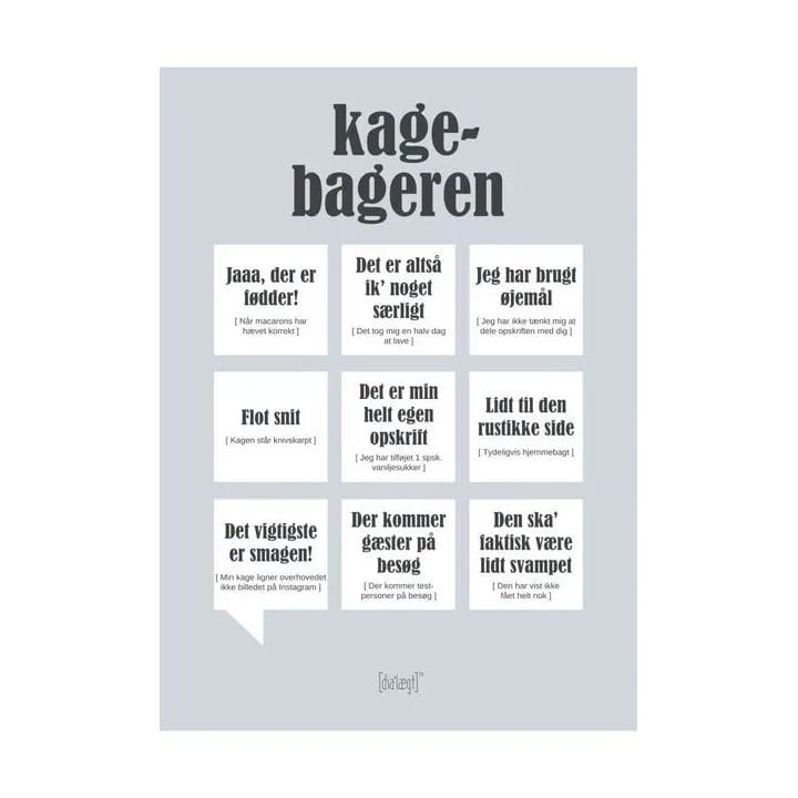 Poster&Frame Plakater Plakat - Kagebageren i B21 x L29,7 cm, 1
