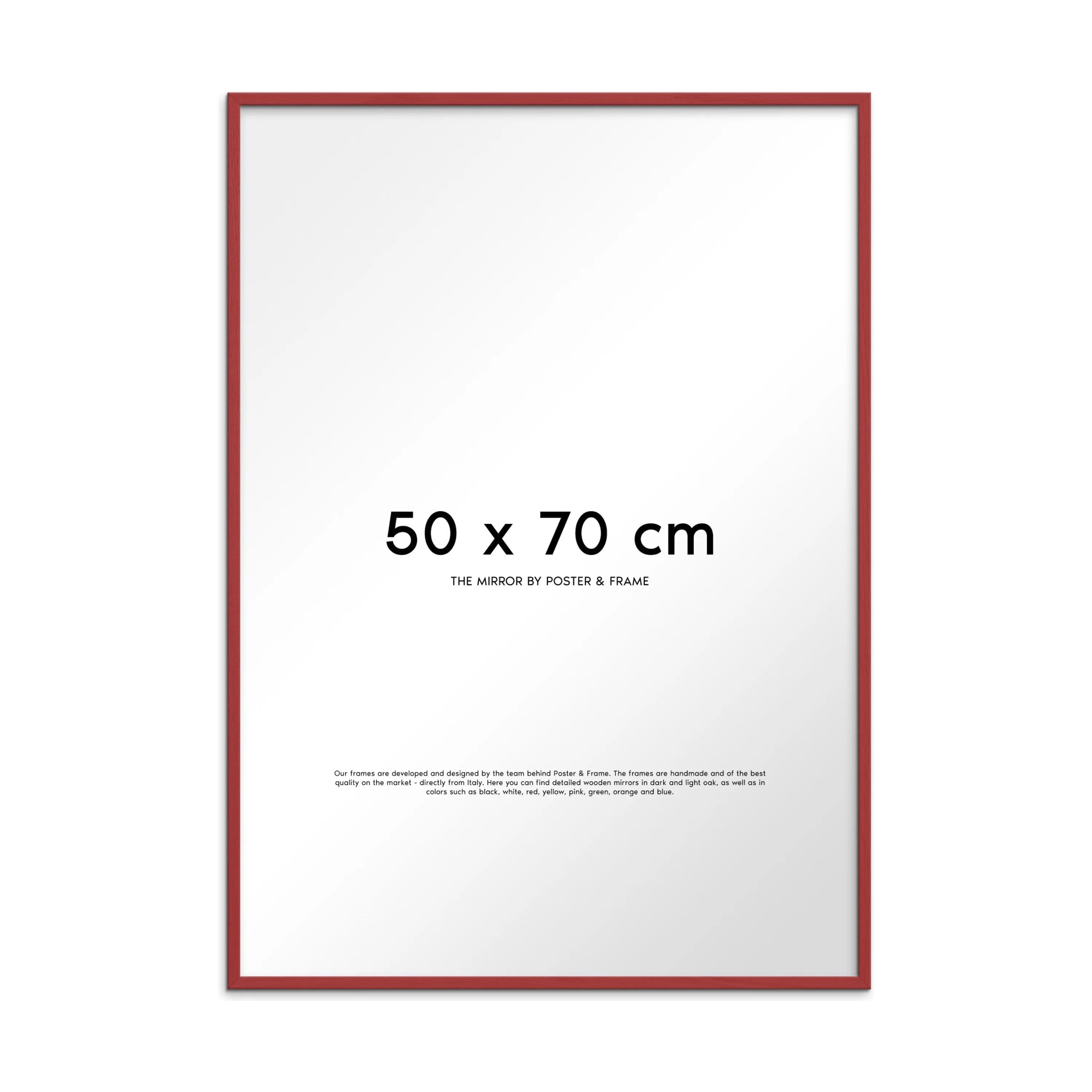 Poster&Frame Spejle Spejl i Rød, B50 x L70 cm, 1