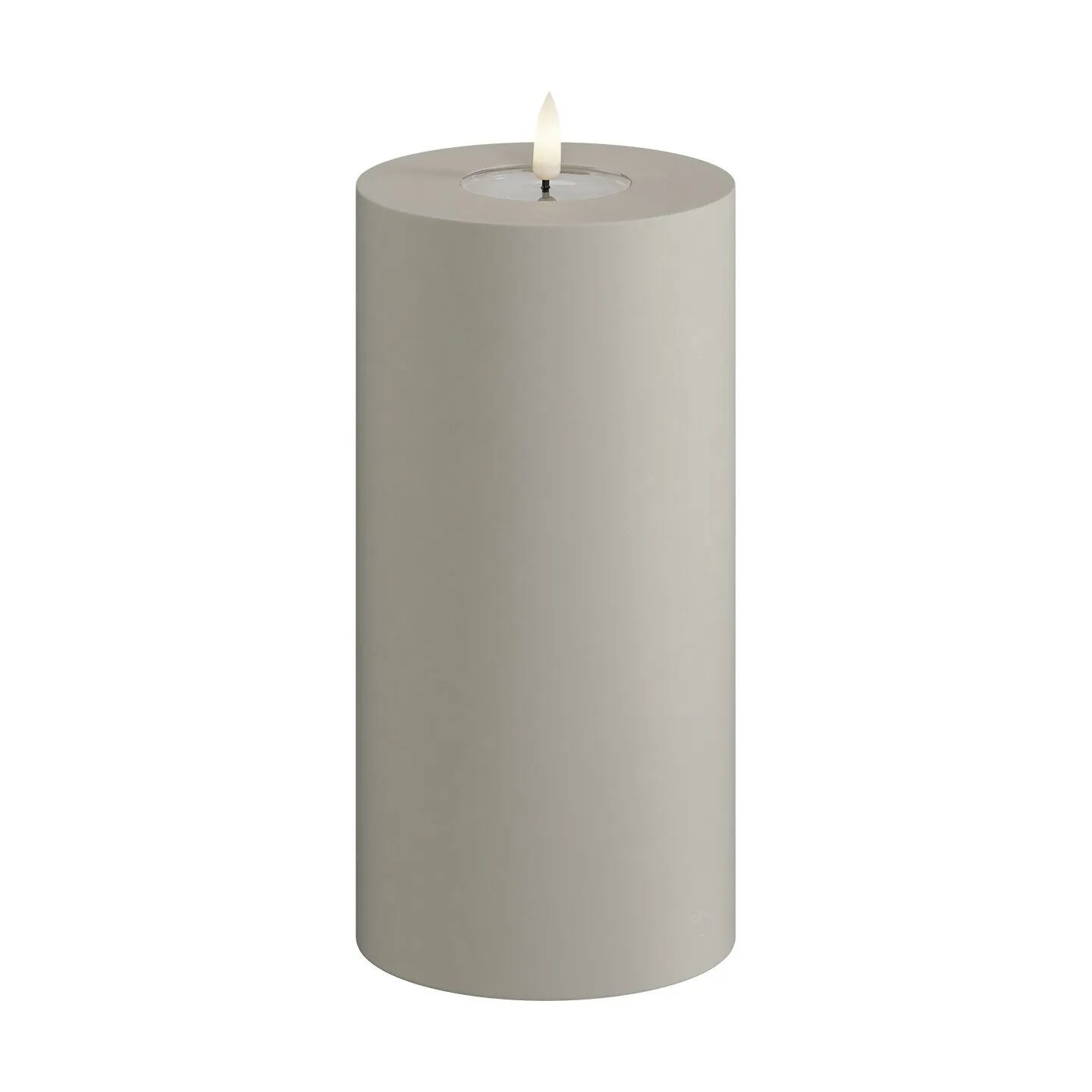 Deluxe Homeart LED-lys Real Flame LED Udendørs Bloklys i Sand, 20 cm, 1
