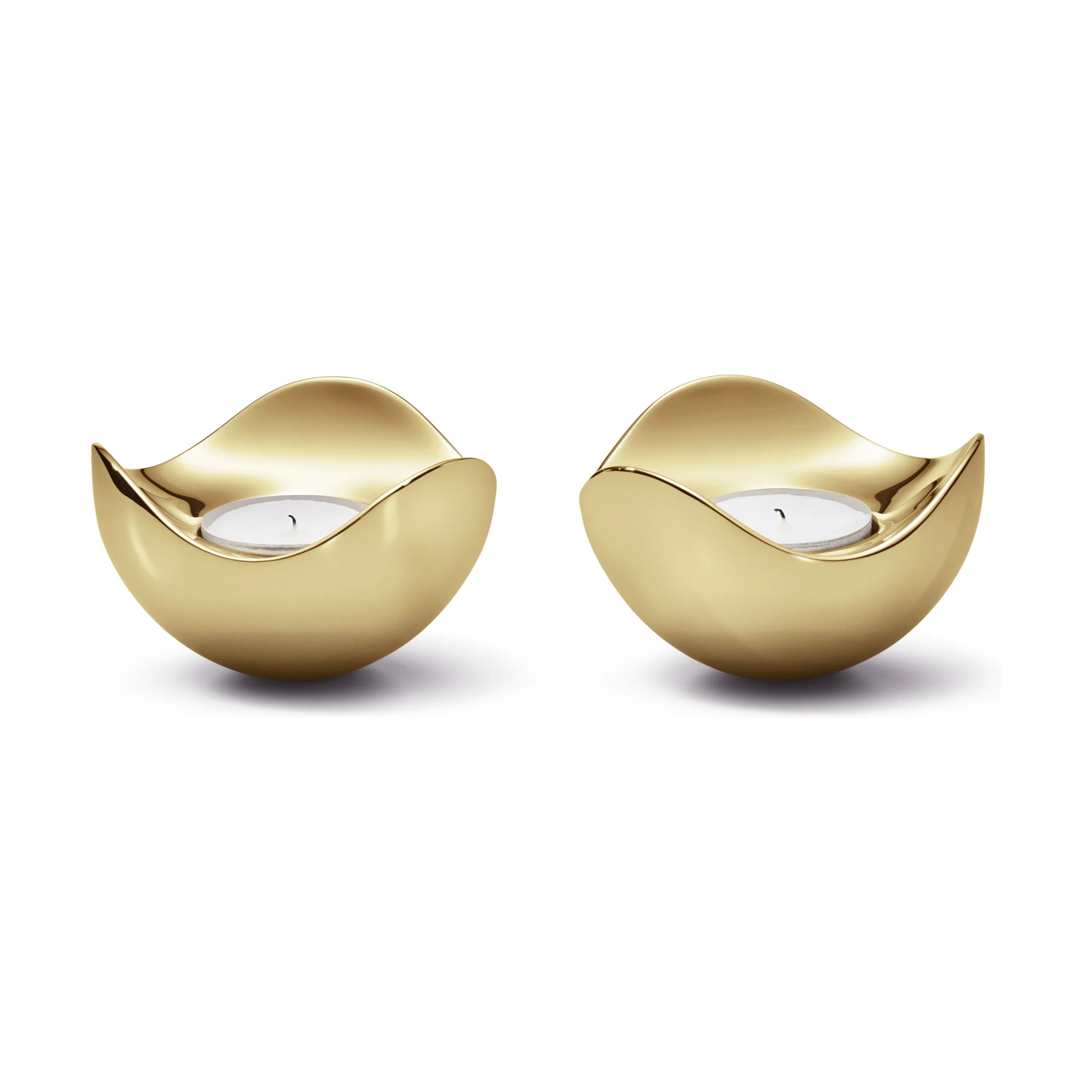 Georg Jensen Fyrfadsstage Bloom Fyrfadsstage - 2 stk. i Guldfarvet, 1
