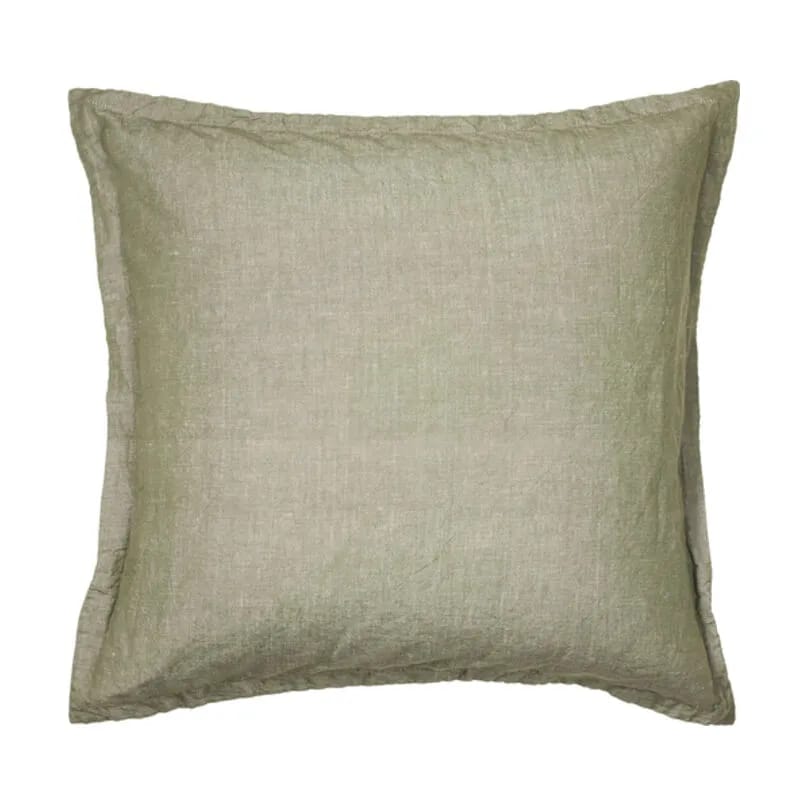 Broste Copenhagen Pyntepudebetræk Linn Pudebetræk i Grape Leaf Green, B60 x L60 cm, 1