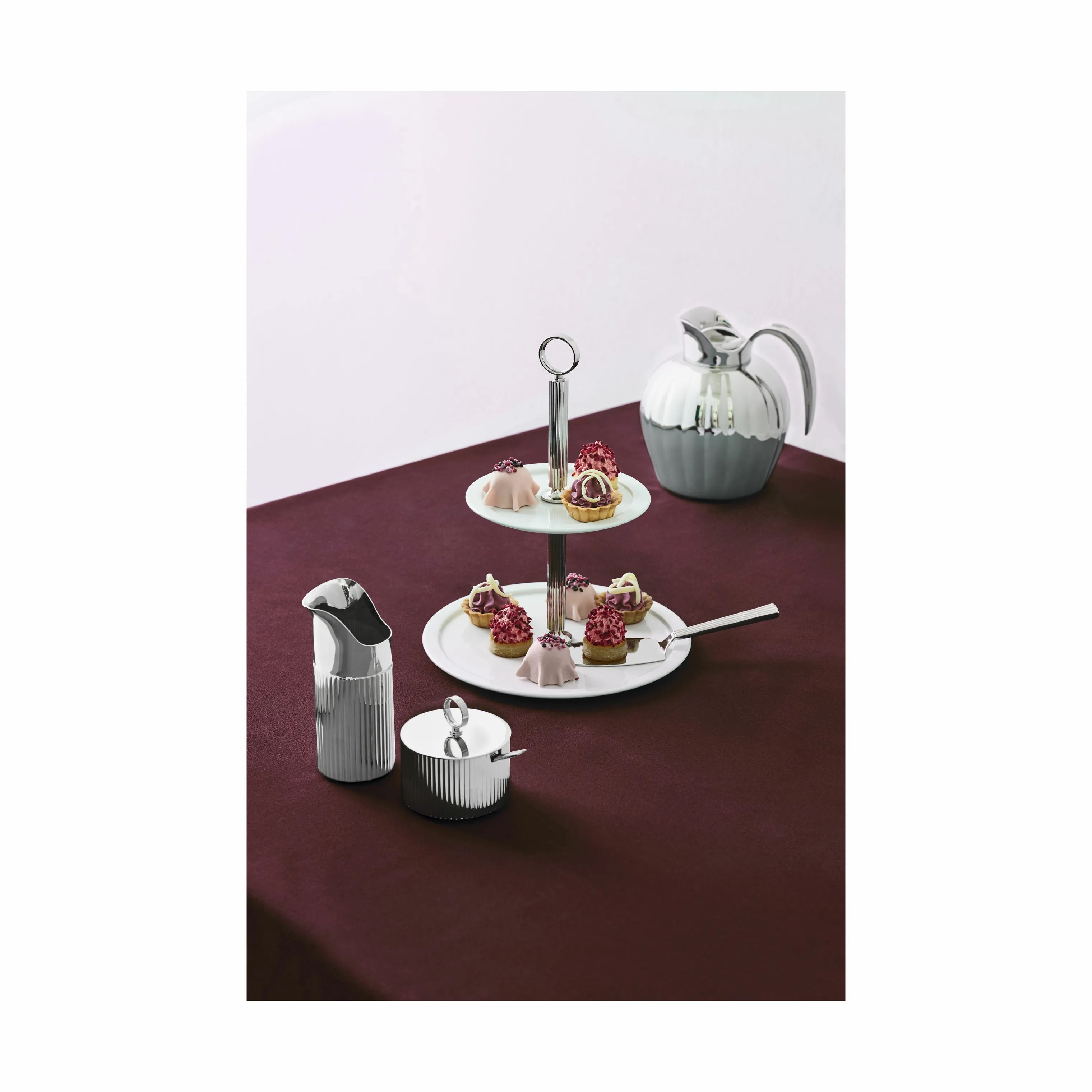Georg Jensen Mælke- og flødekander Bernadotte Flødekande i Stål, 4