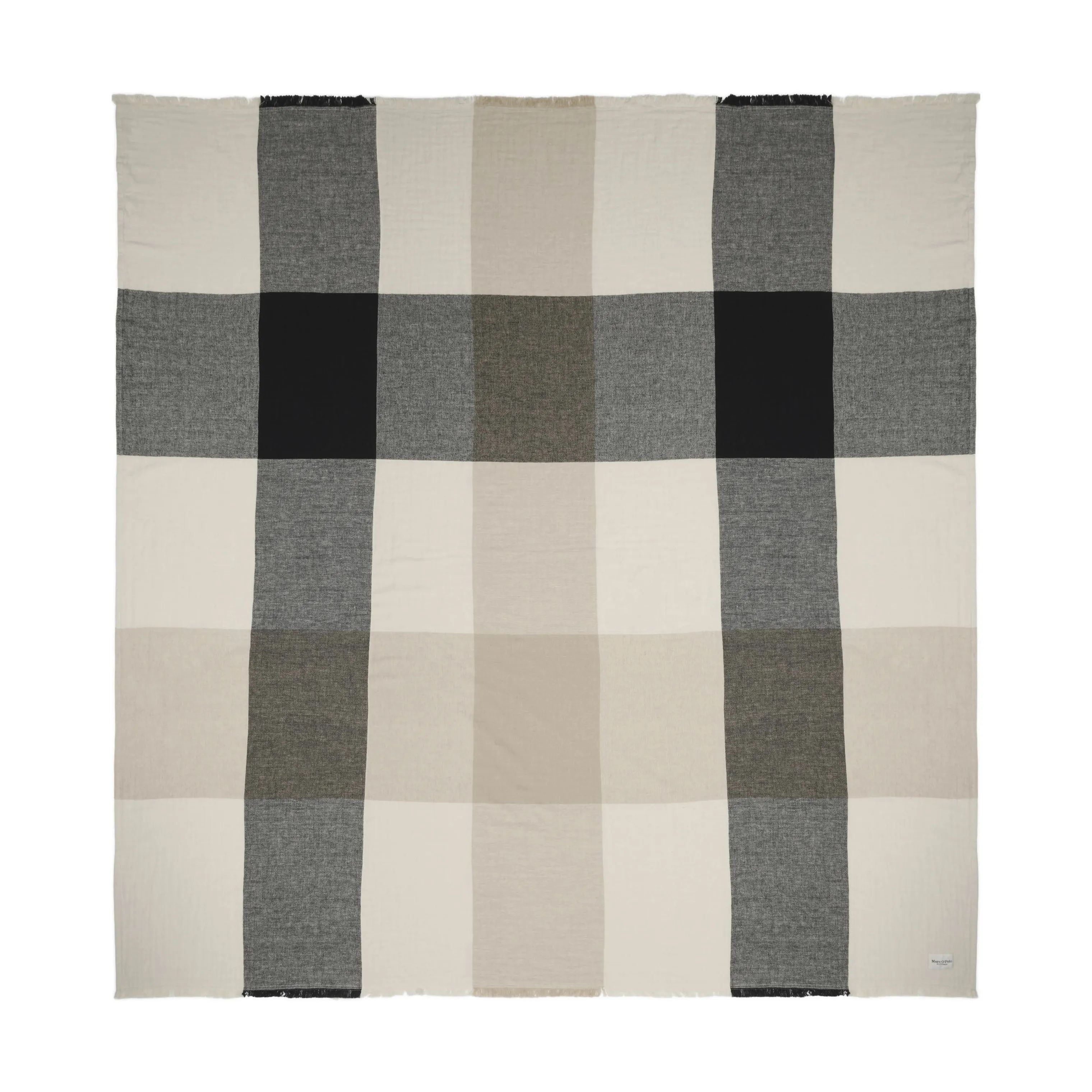Essenza Plaider Erlend Plaid i Black, B200 x L200 cm, 3