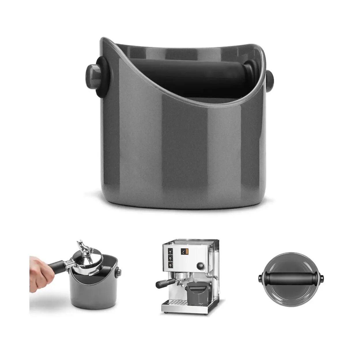Dreamfarm Tilbehør til espressomaskiner Kaffegrumsbeholder i Grå, 11 cm, 2