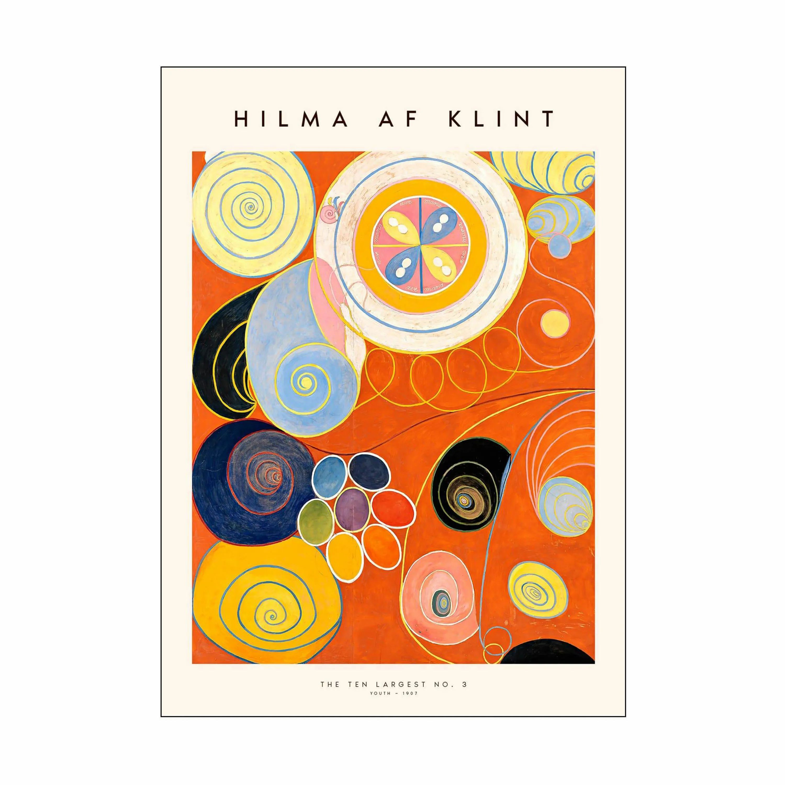 Poster&Frame Plakater Hilma af Klint Plakat - The ten largest no. 03 i Multifarvet, B70 x L100 cm, 1
