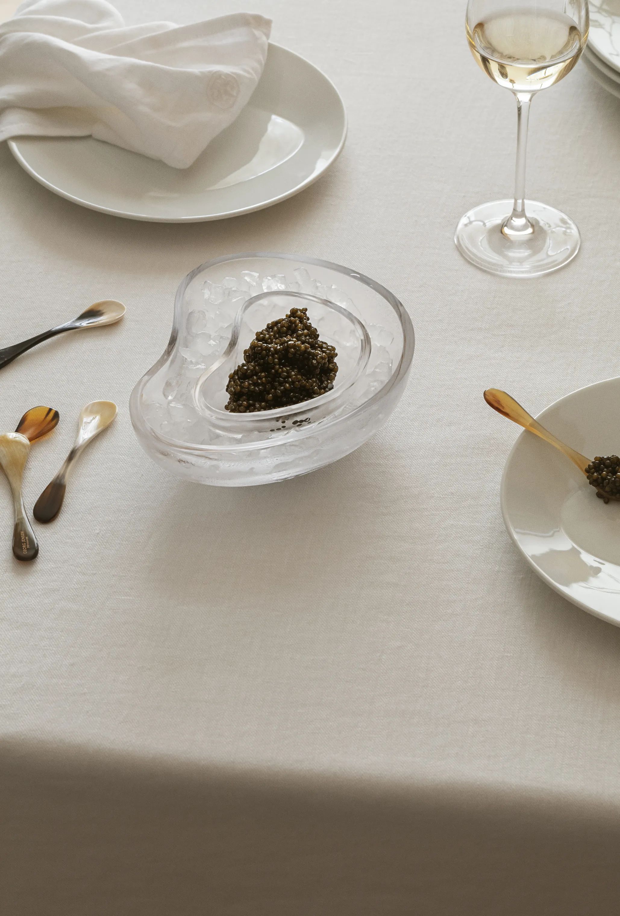Georg Jensen Serveringsskåle Indulgence Kaviarskål i Glas, 2