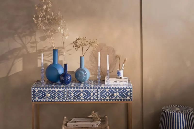 PIP Studio Vaser Blue Bird Vase i Mørkeblå, 2