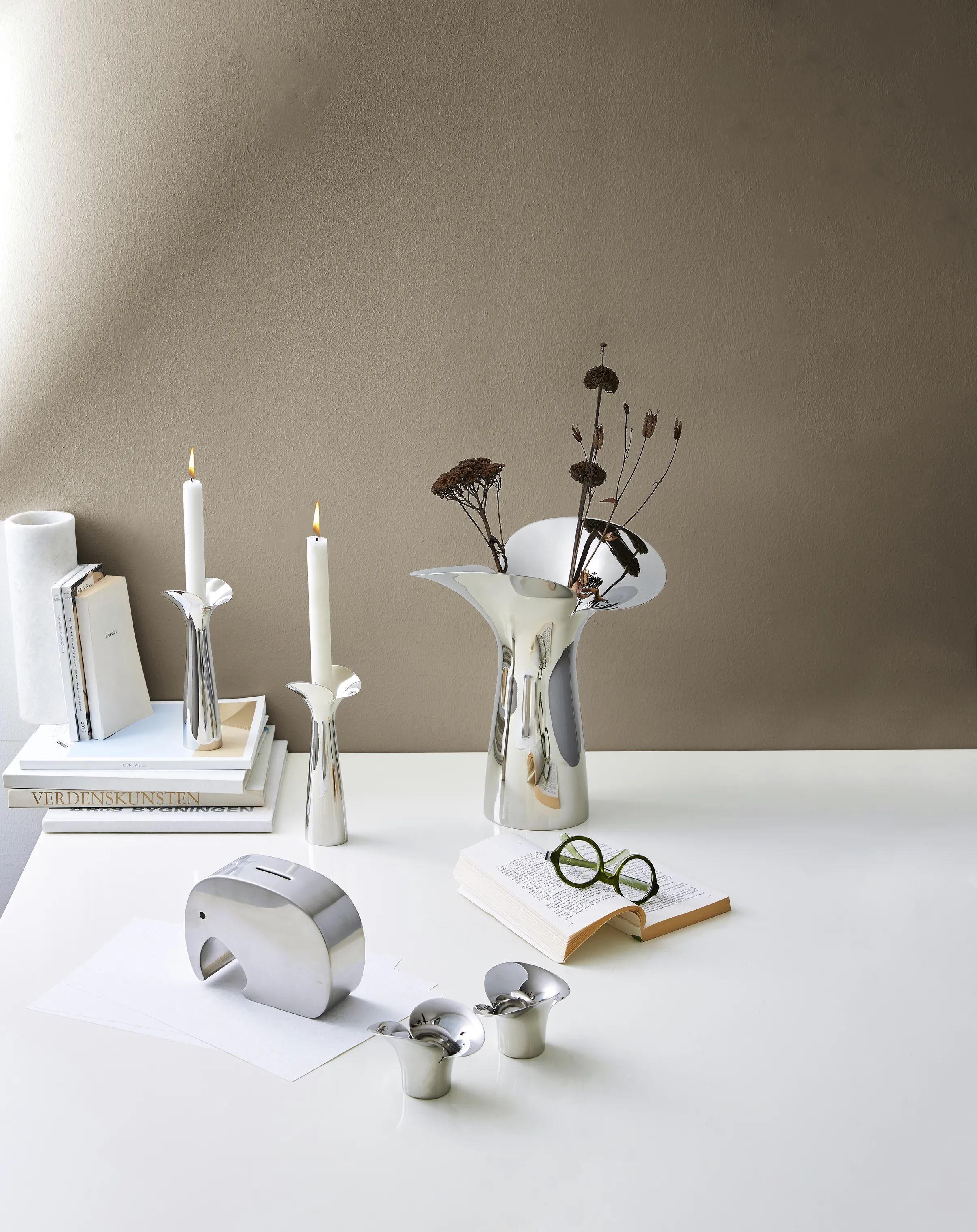Georg Jensen Øvrige figurer Moneyphant Sparegris i Mellem - Mat, 2