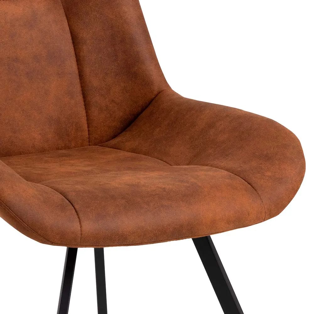 CASA Living Spisebordsstole Waylor Spisebordsstol - 2 stk. i camel/sort, 5