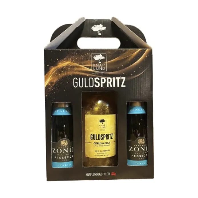 Knaplund Spiritus Guldspritz m. 2 prosecco i Guld, 1