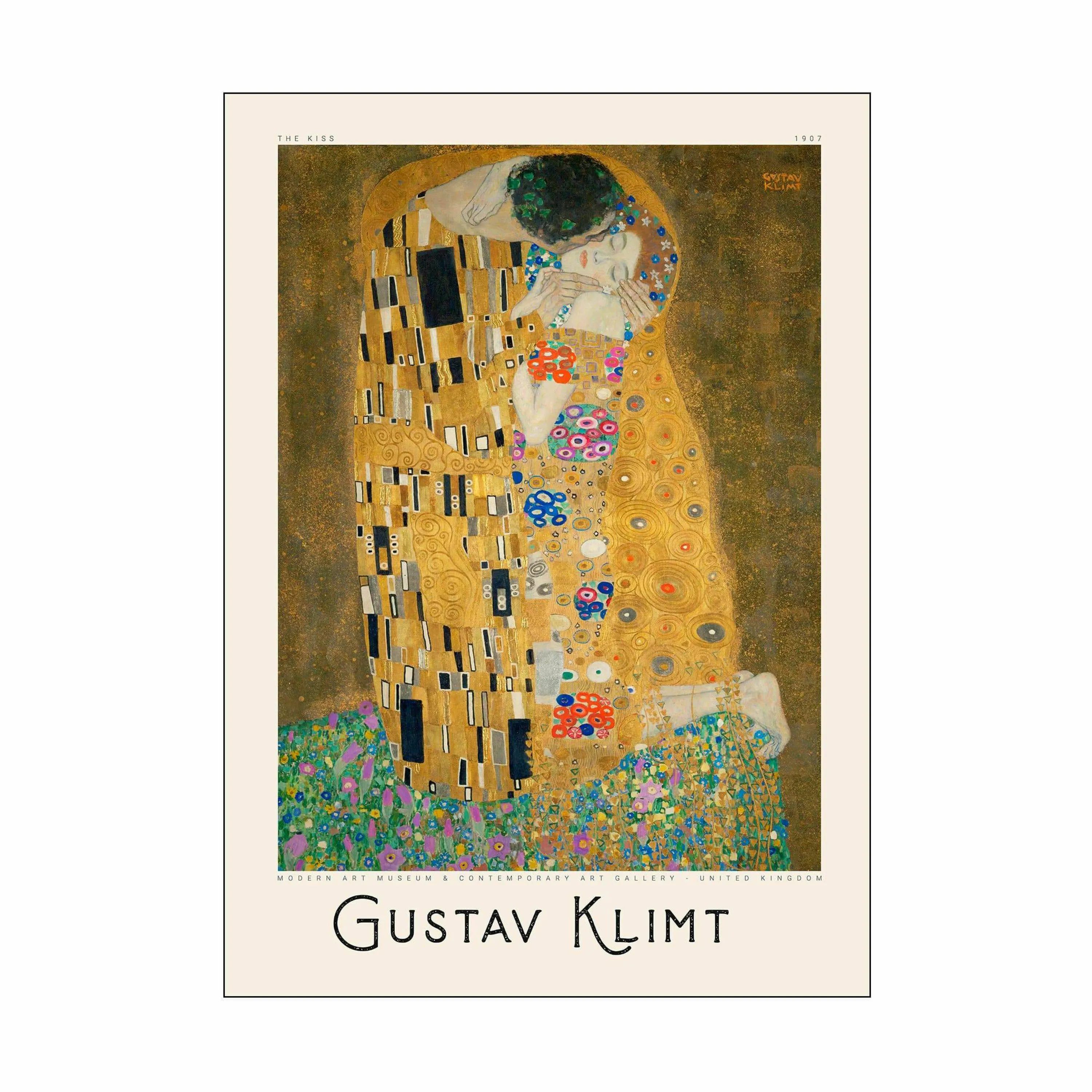 Poster&Frame Plakater Plakat - The Kiss i B70 x L100 cm, 1