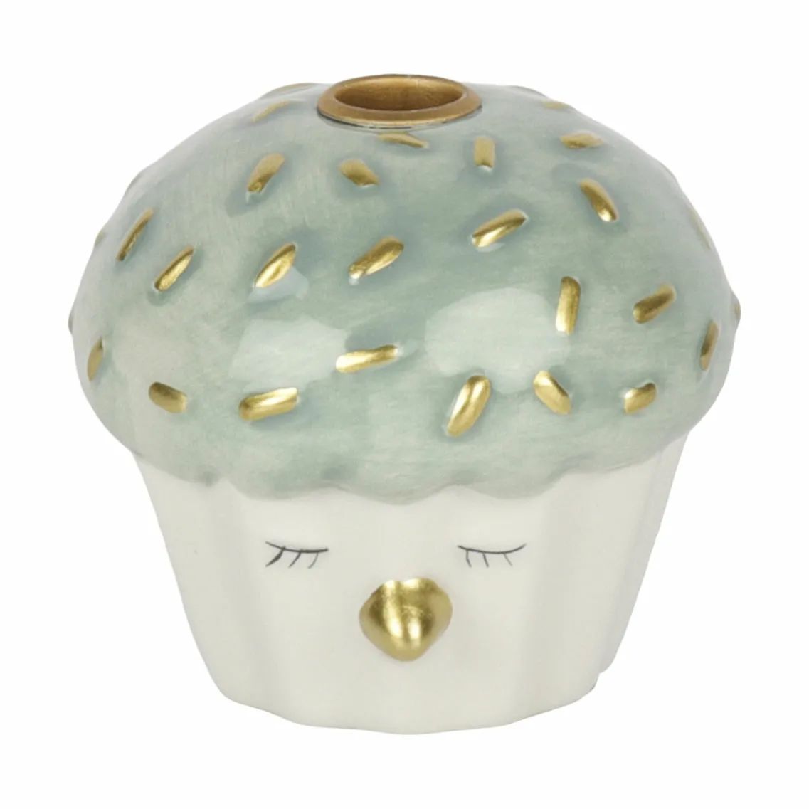 Speedtsberg Kronelysestage Kertelysestage - Cupcake i Hvid/aqua, 1
