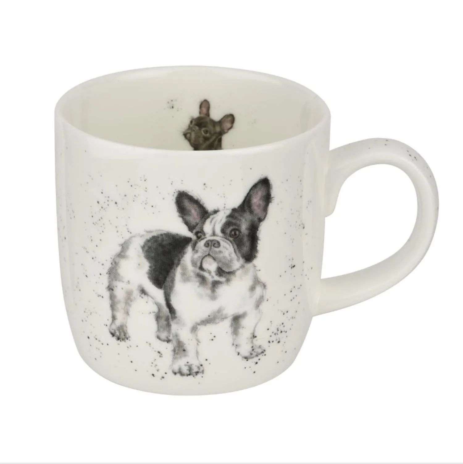 Royal Worcester Krus og kopper med hank Wrendale Krus - Frenchie i Frenchie hund, 1