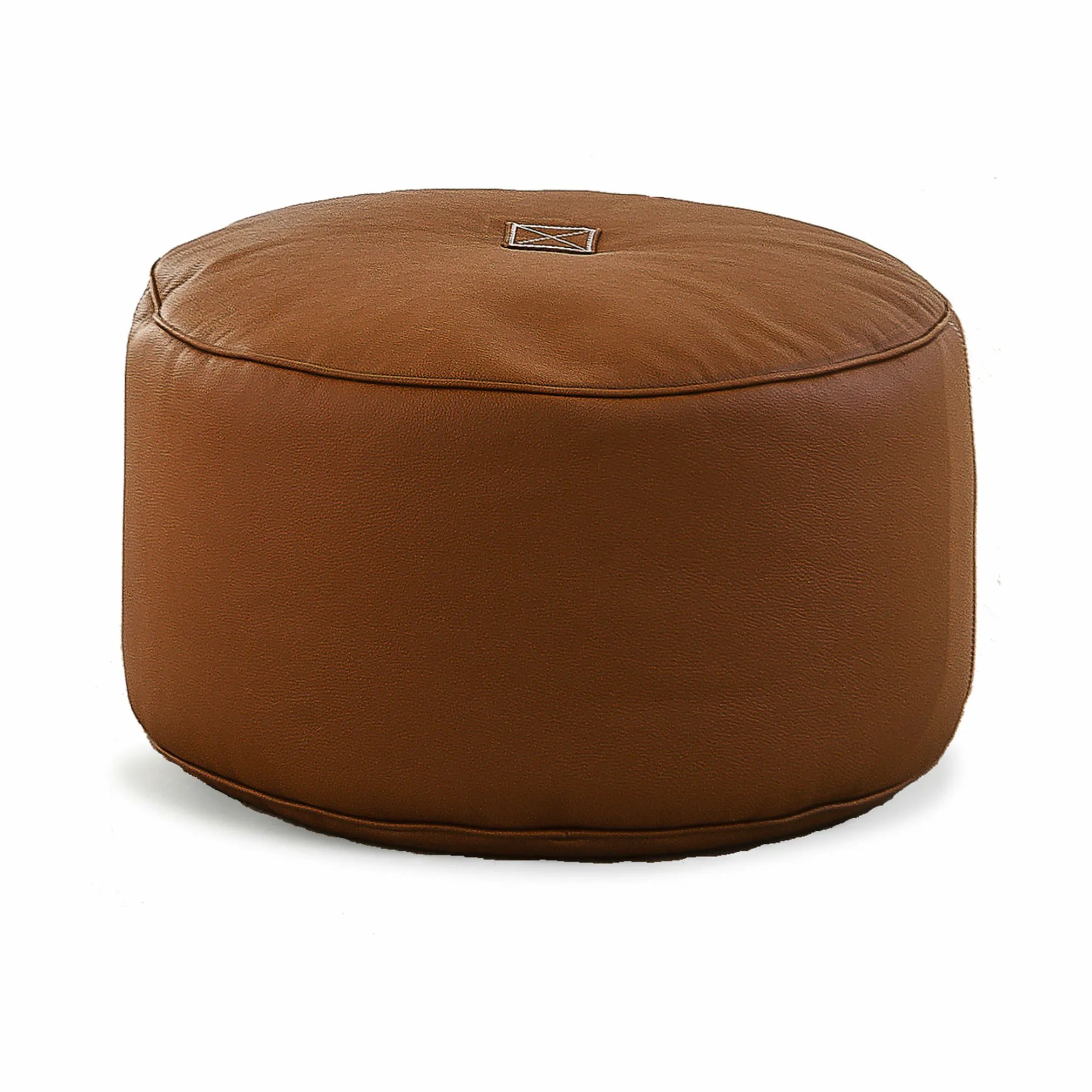TRIMM Copenhagen Puffer Læder Tiny Moon Puf i Cognac, 1