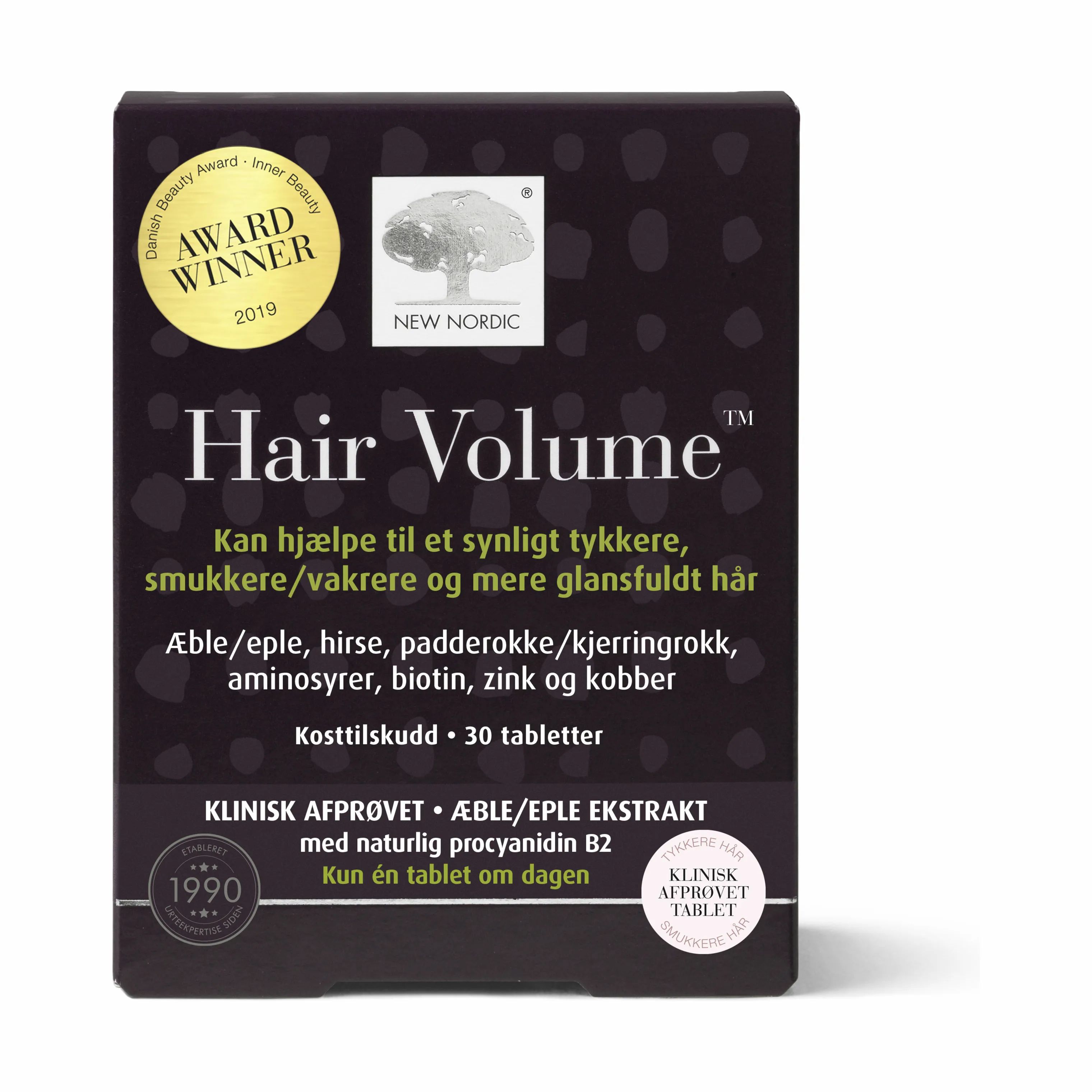 New Nordic Kropspleje Hair Volume Kosttilskud i Klar/30, 1