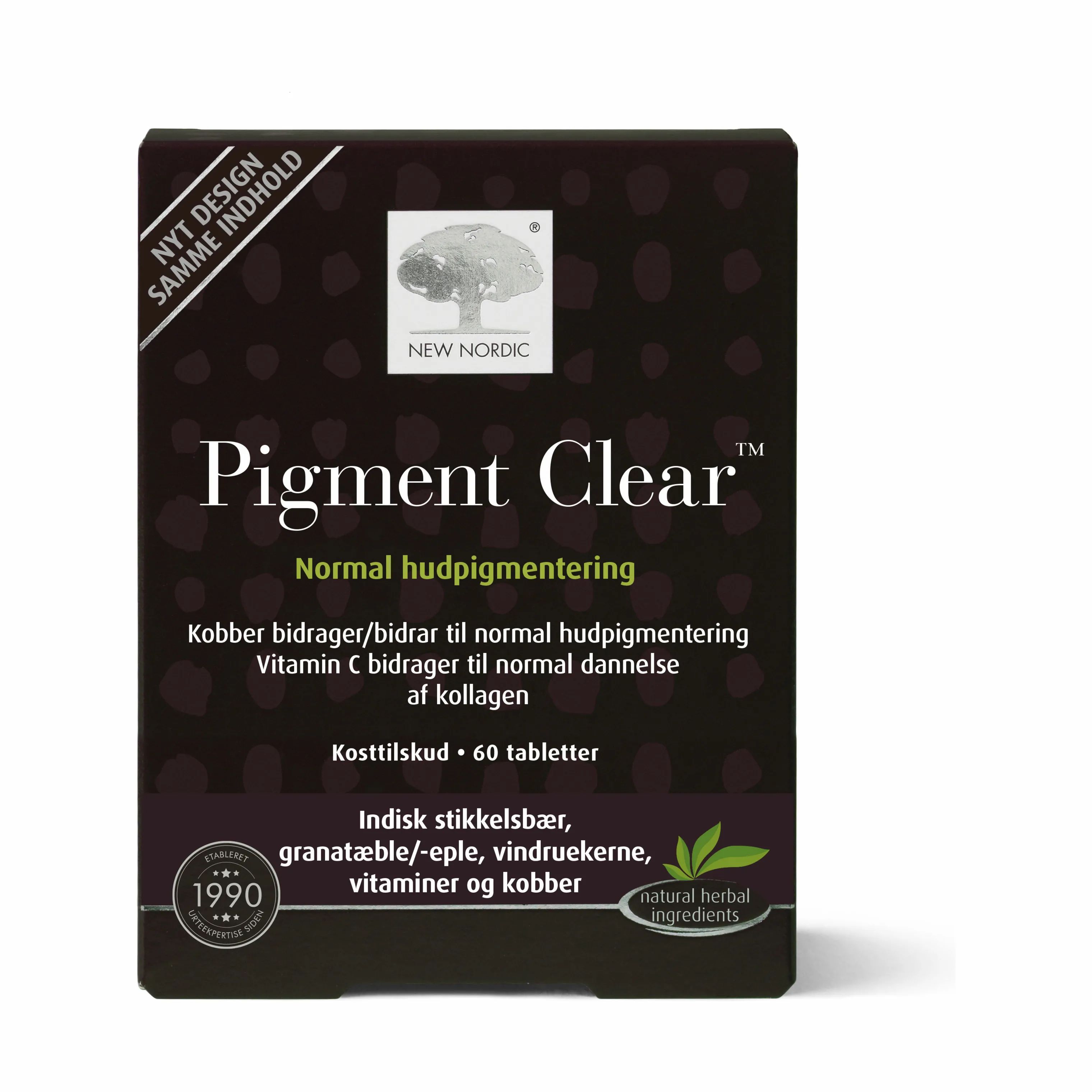 New Nordic Kropspleje Pigment Clear Kosttilskud i Klar, 1