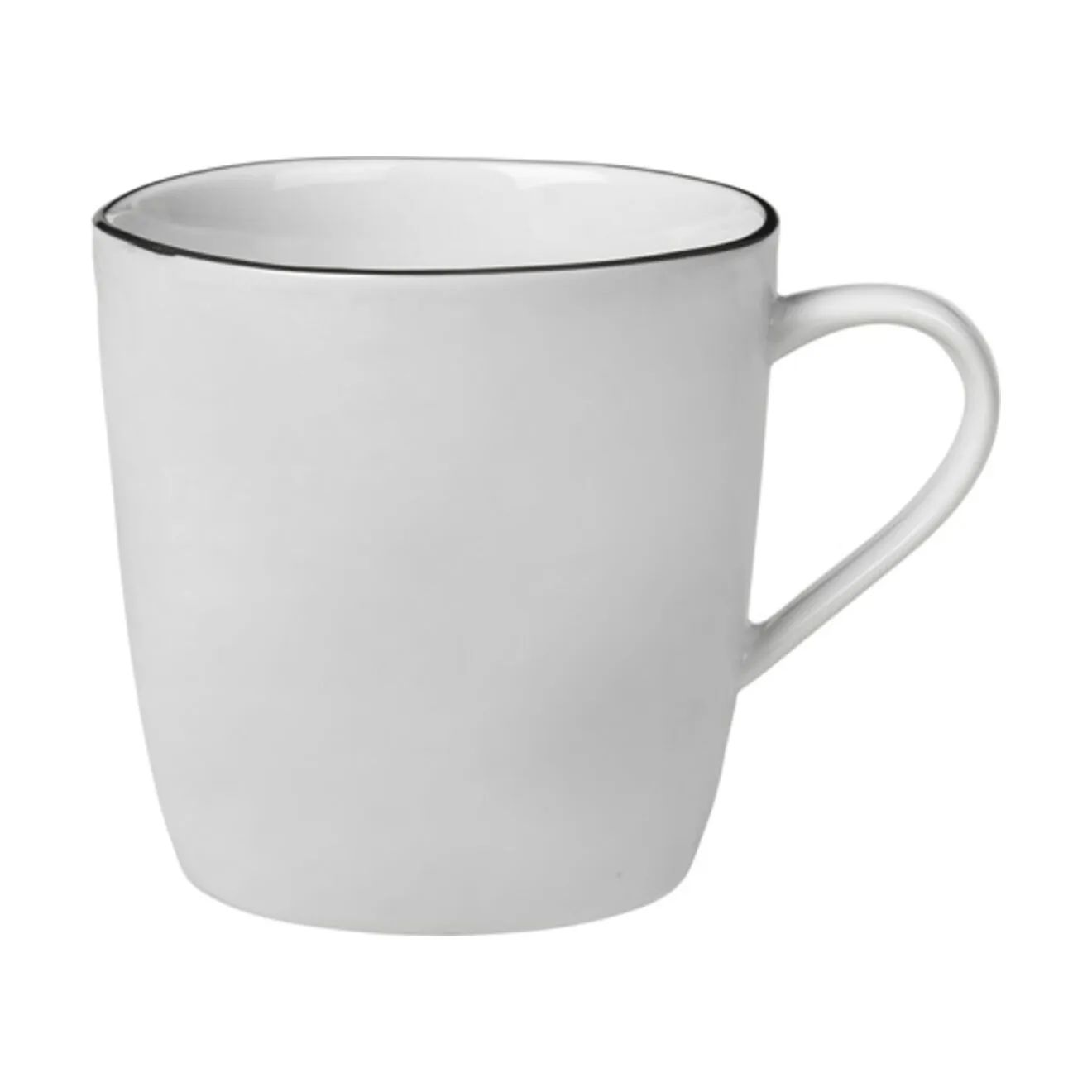 Broste Copenhagen Krus og kopper med hank Salt Tekop i White/black, 1