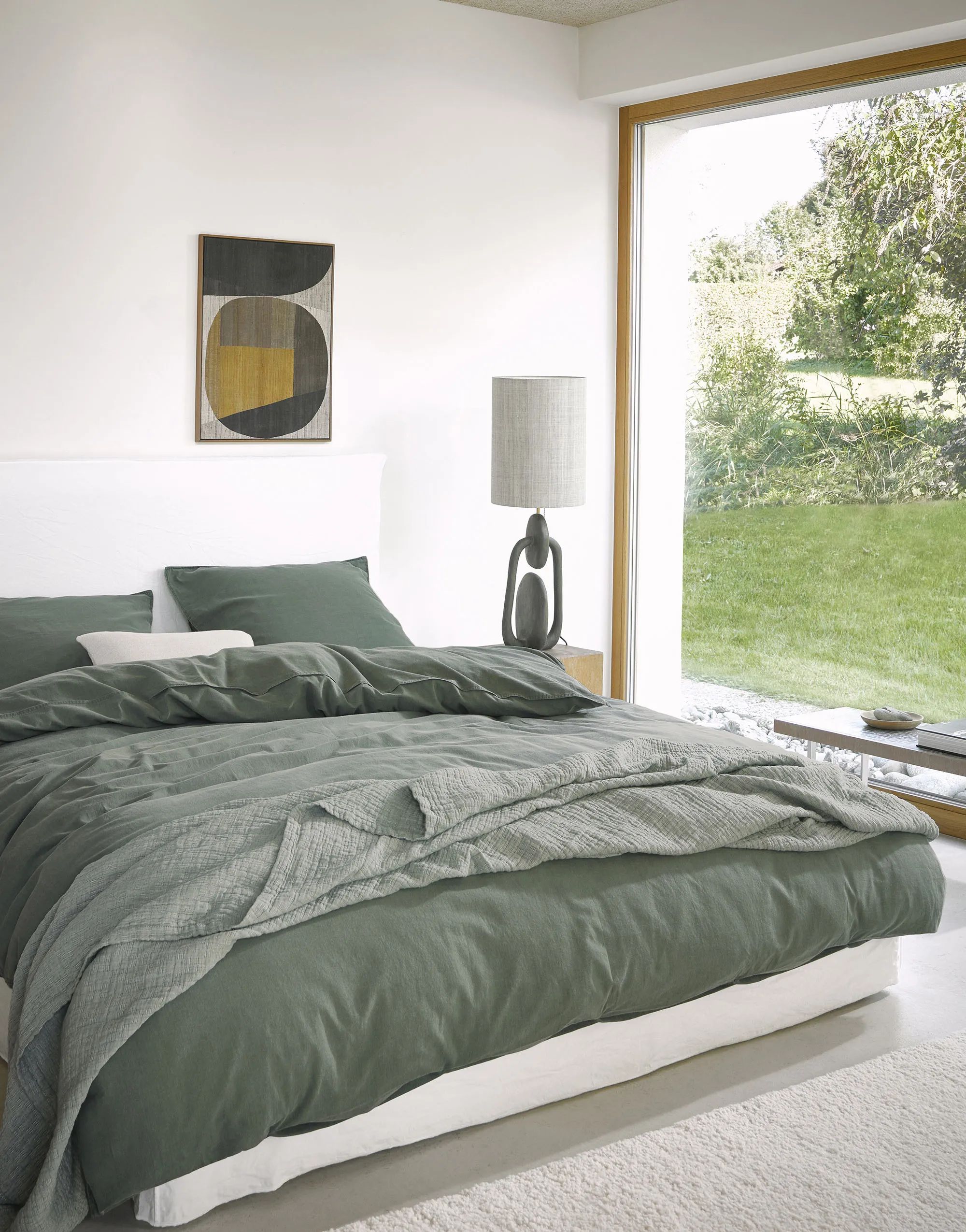 Marc O'Polo Sengetøj Senja Sengetøj i Green, B140 x L220 cm, 3