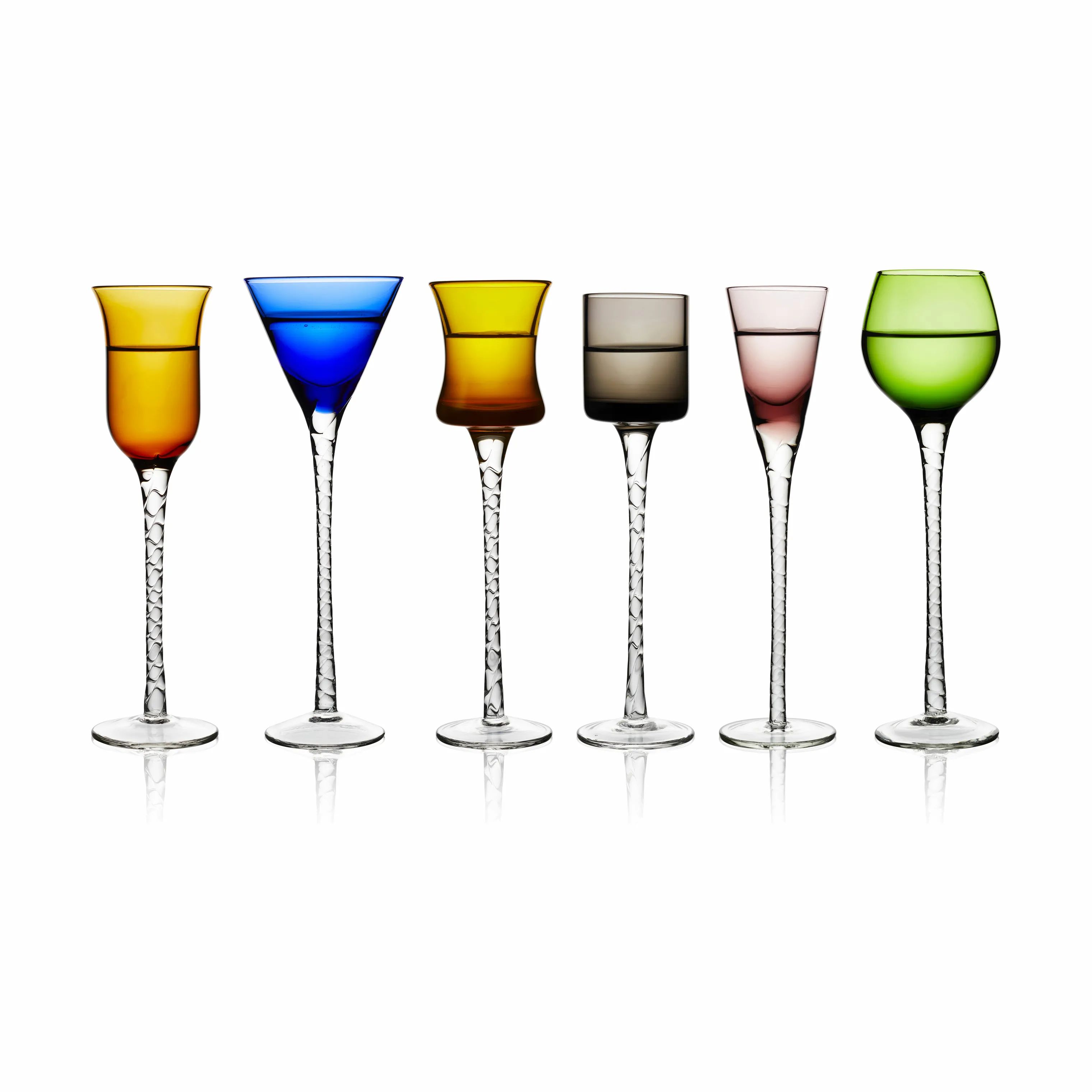 Lyngby Glas Snapseglas London Snapseglas - 6 stk. i multifarvet, 1
