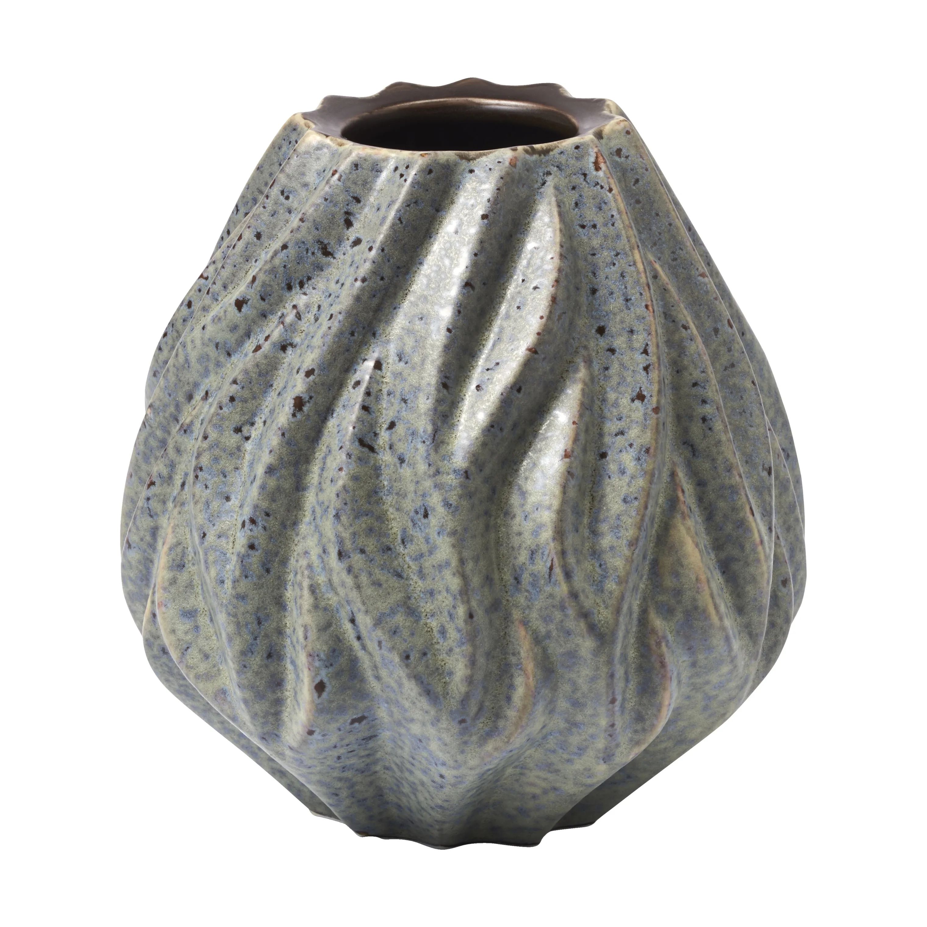 Morsø Vaser Flame Vase i Gråblå, 15 cm, 1