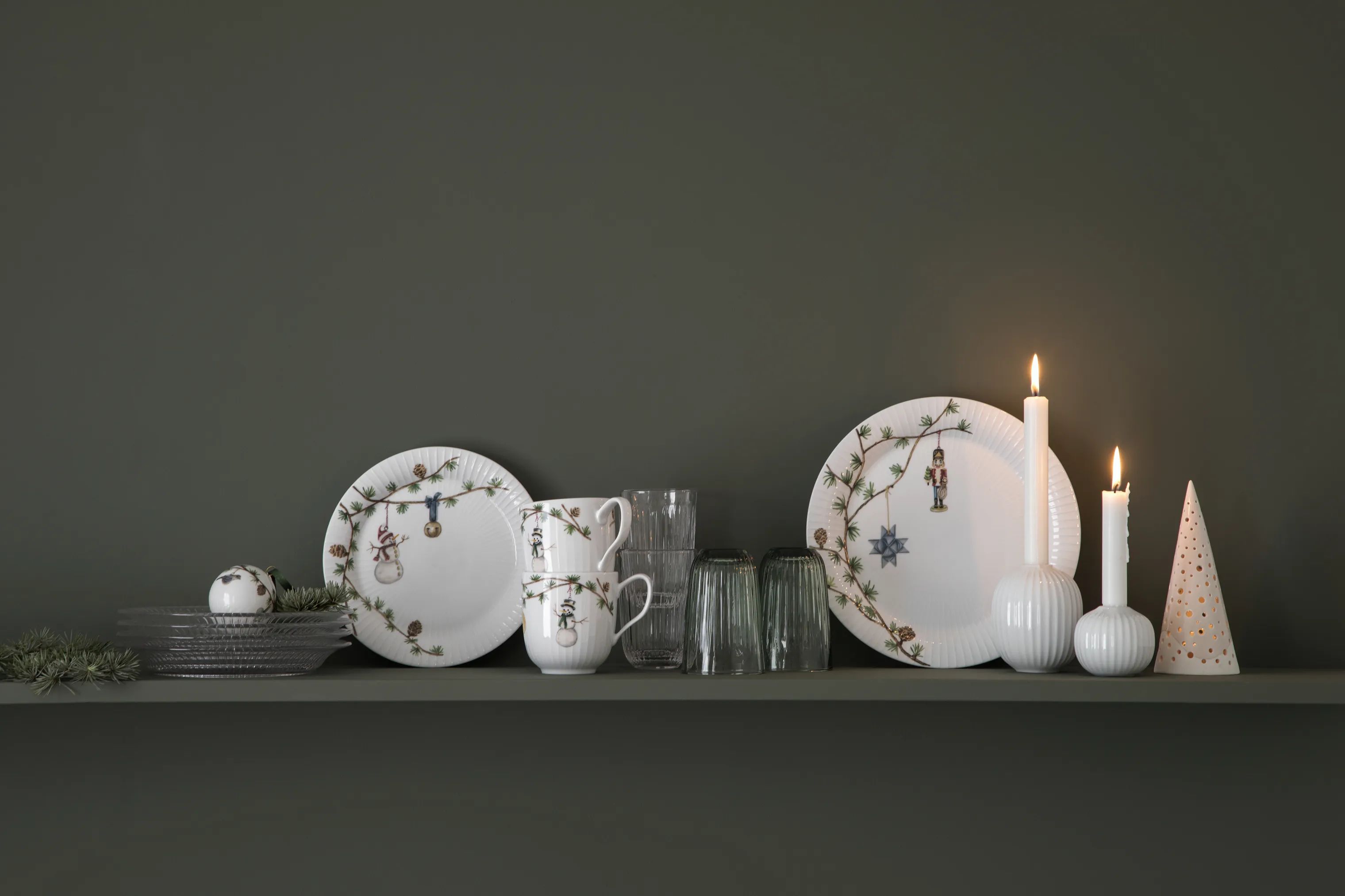 Kähler Frokosttallerkener Hammershøi Jul Frokosttallerken i Hvid, 22 cm, 4