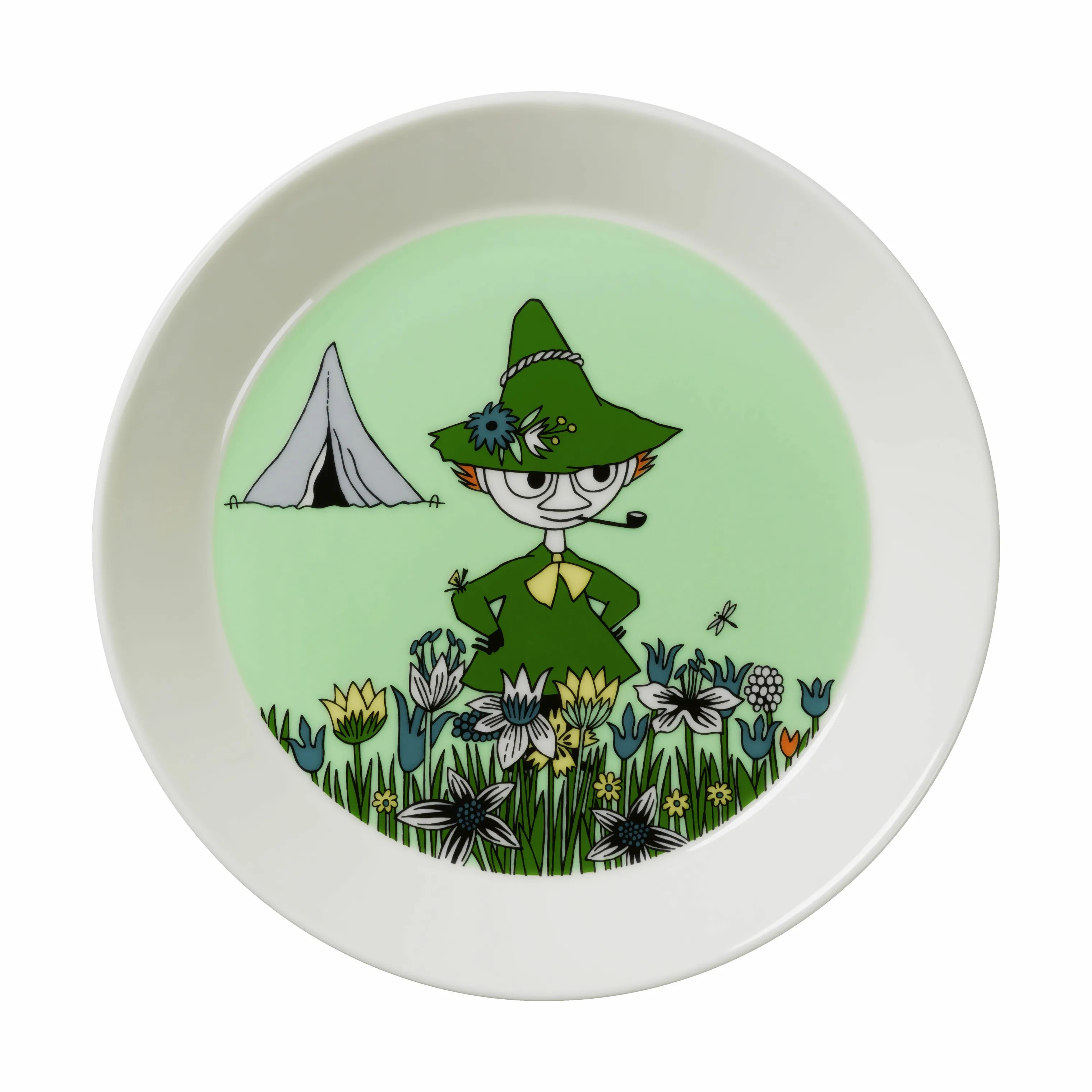 Moomin Arabia Frokosttallerkener Ferieklar Tallerken - Mumrikken i Mumrikken - grøn, 1