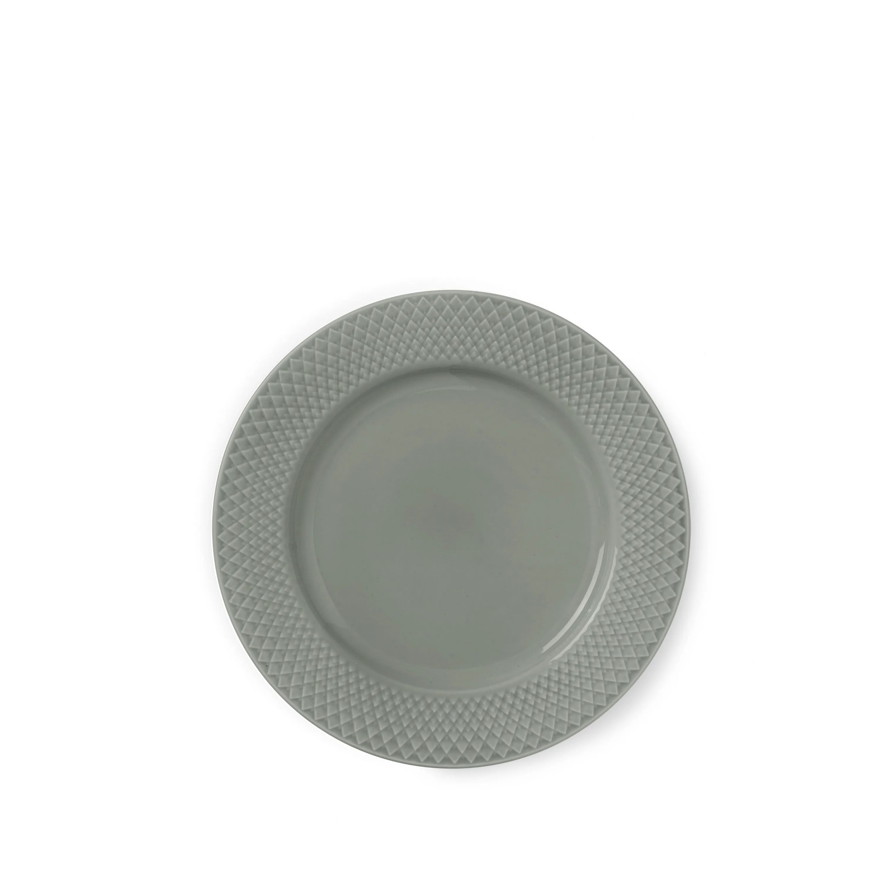 Lyngby Porcelæn Middagstallerkener Rhombe Earth Middagstallerken i Moss, 27 cm, 1