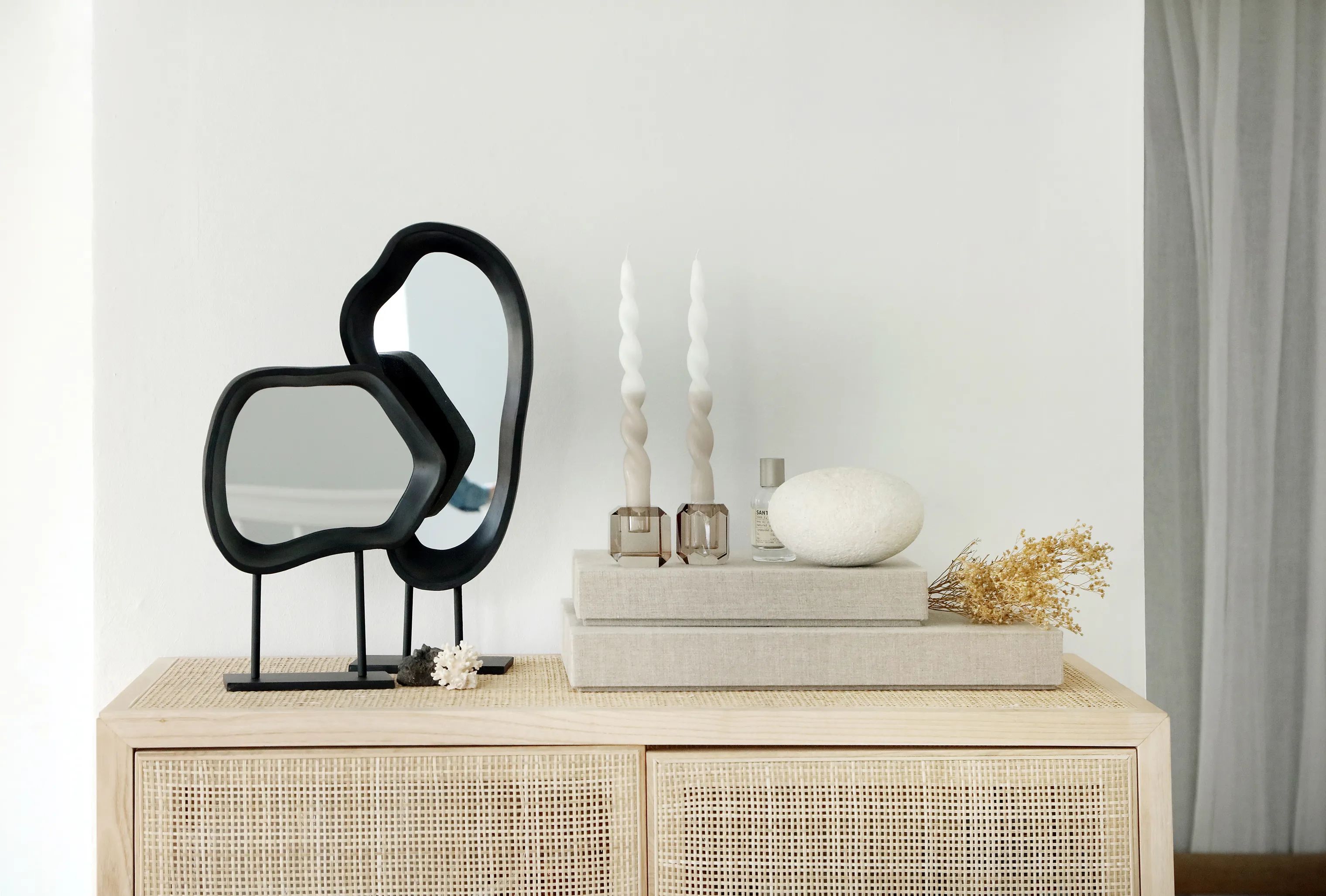CASA Living Spejle Spejl i Sort, 43,5 cm, 2