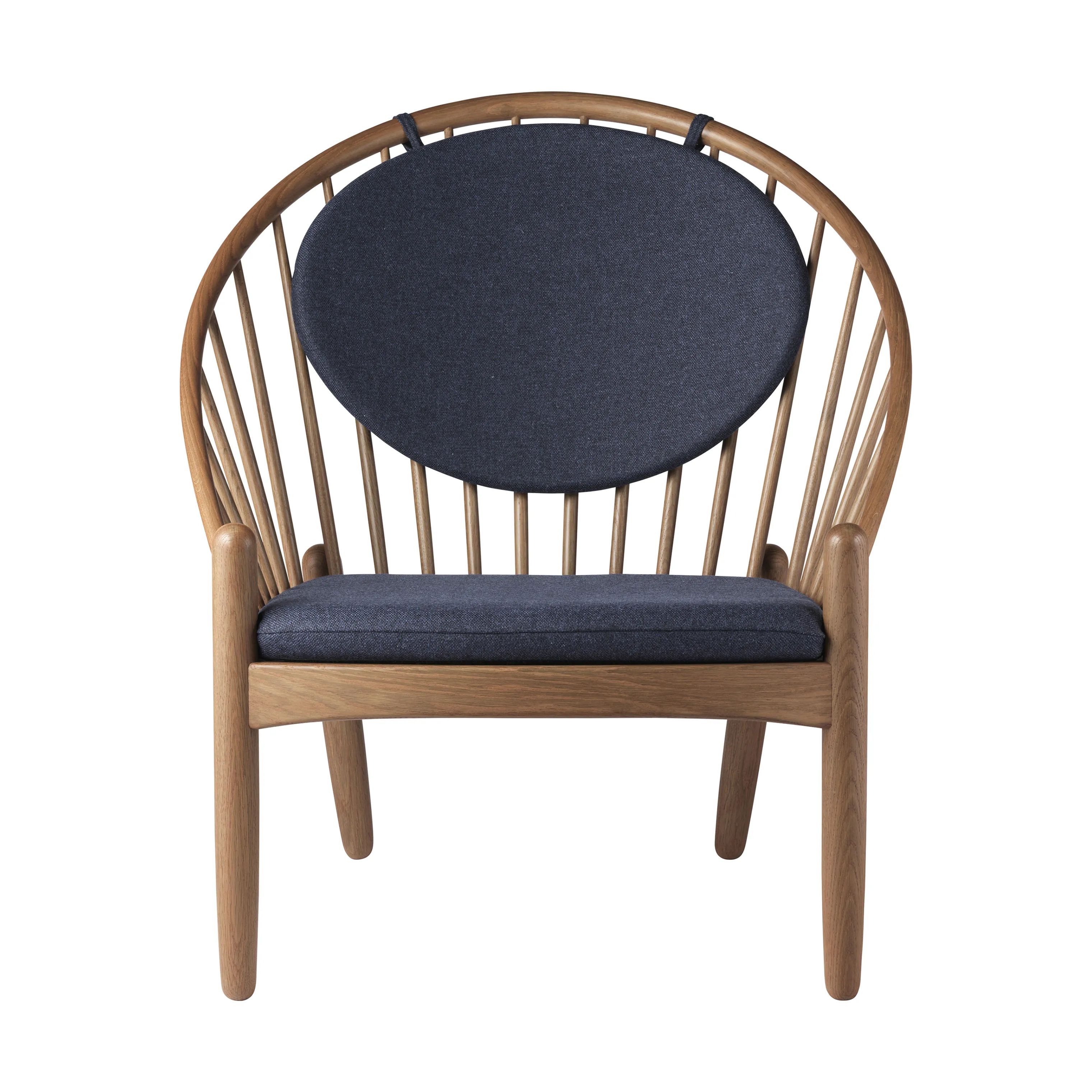 FDB Møbler Lænestole J166 Jørna Lænestol i Dark blue/røget, 1