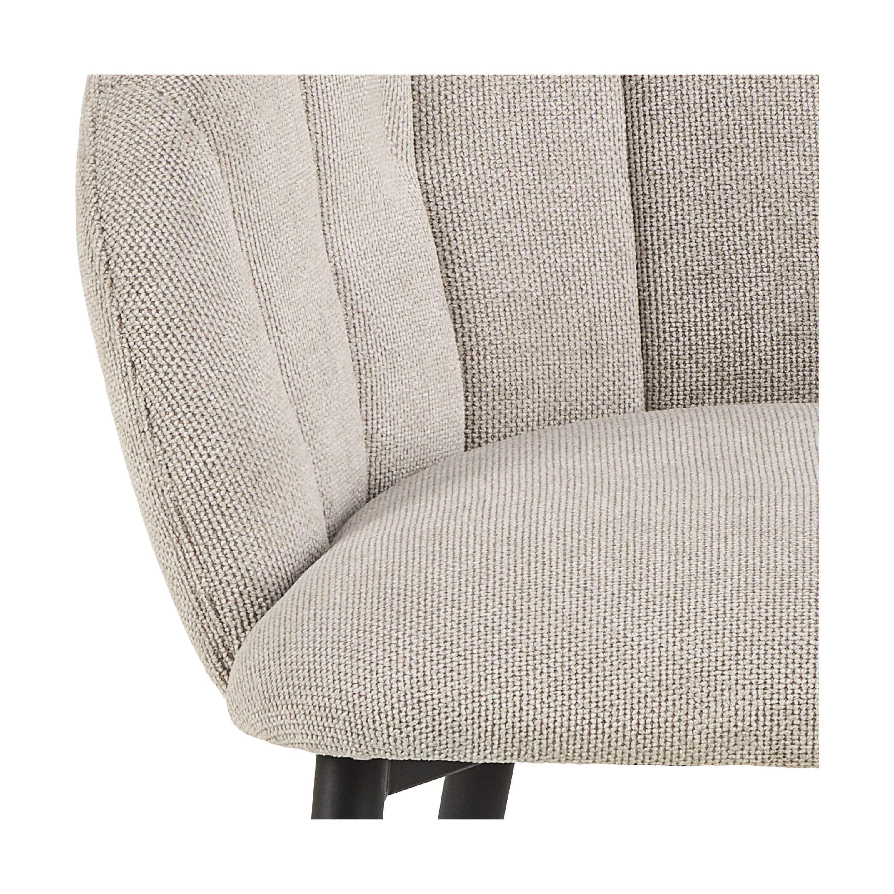 CASA Living Spisebordsstole Daniella Spisebordsstol i Beige/mat sort, 5