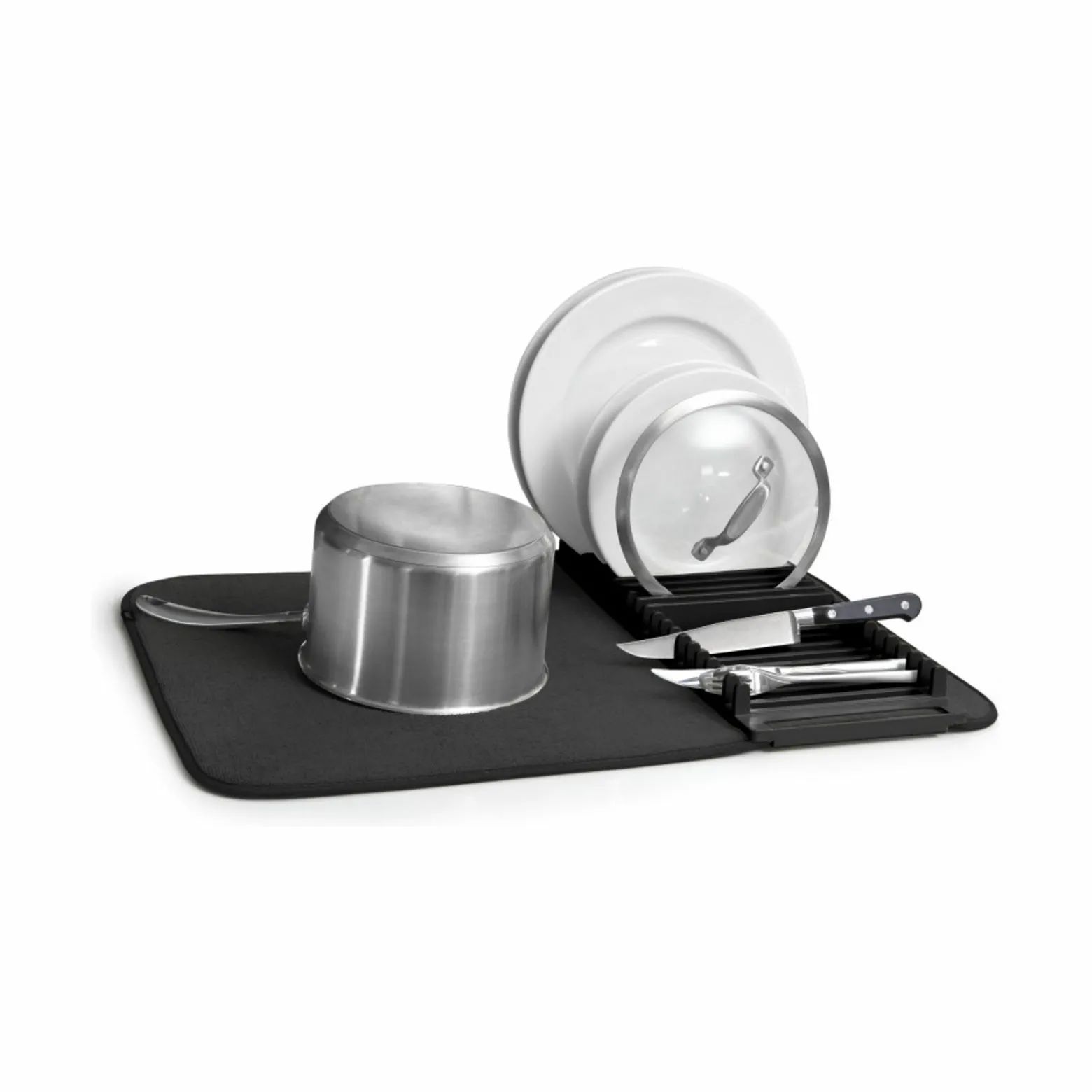 Umbra Opvaskestativer Udry Opvaskemåtte i Sort, B45,7 x L61,7 cm, 4