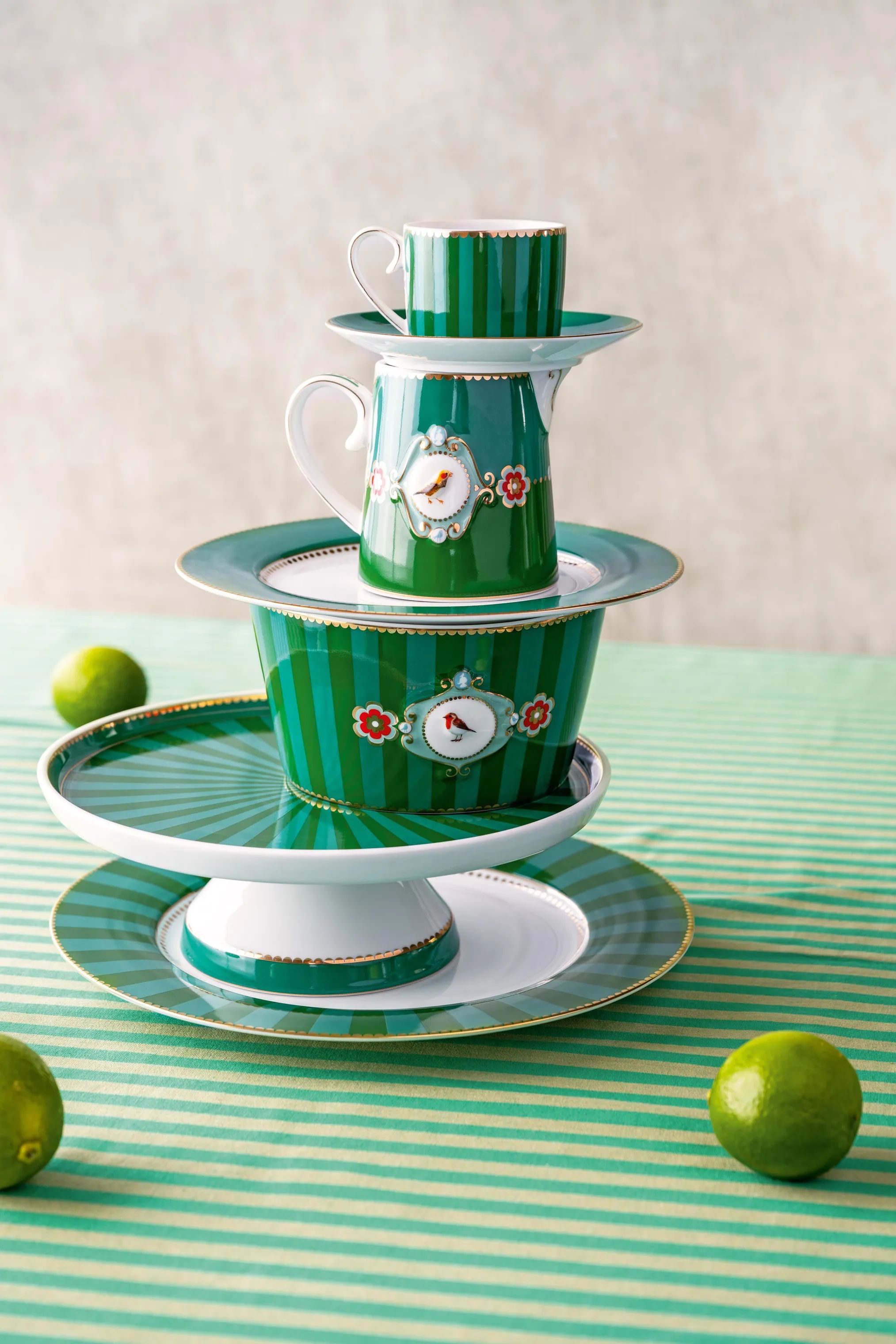 PIP Studio Serveringsfade Love Birds Fad i Green, 3