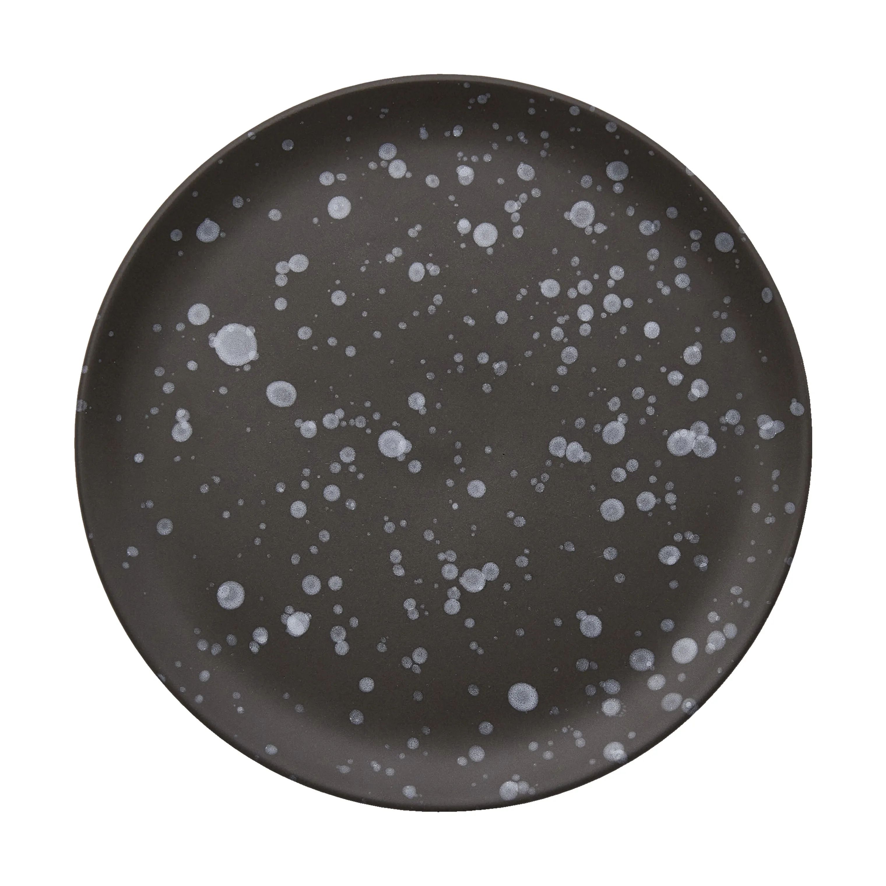 RAW by Aida Frokosttallerkener Frokosttallerken i Sort spotted, 20,5 cm, 1
