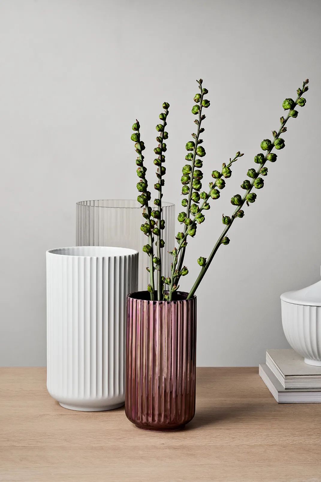 Lyngby Porcelæn Vaser Vase i Lilla, 20,5 cm, 2