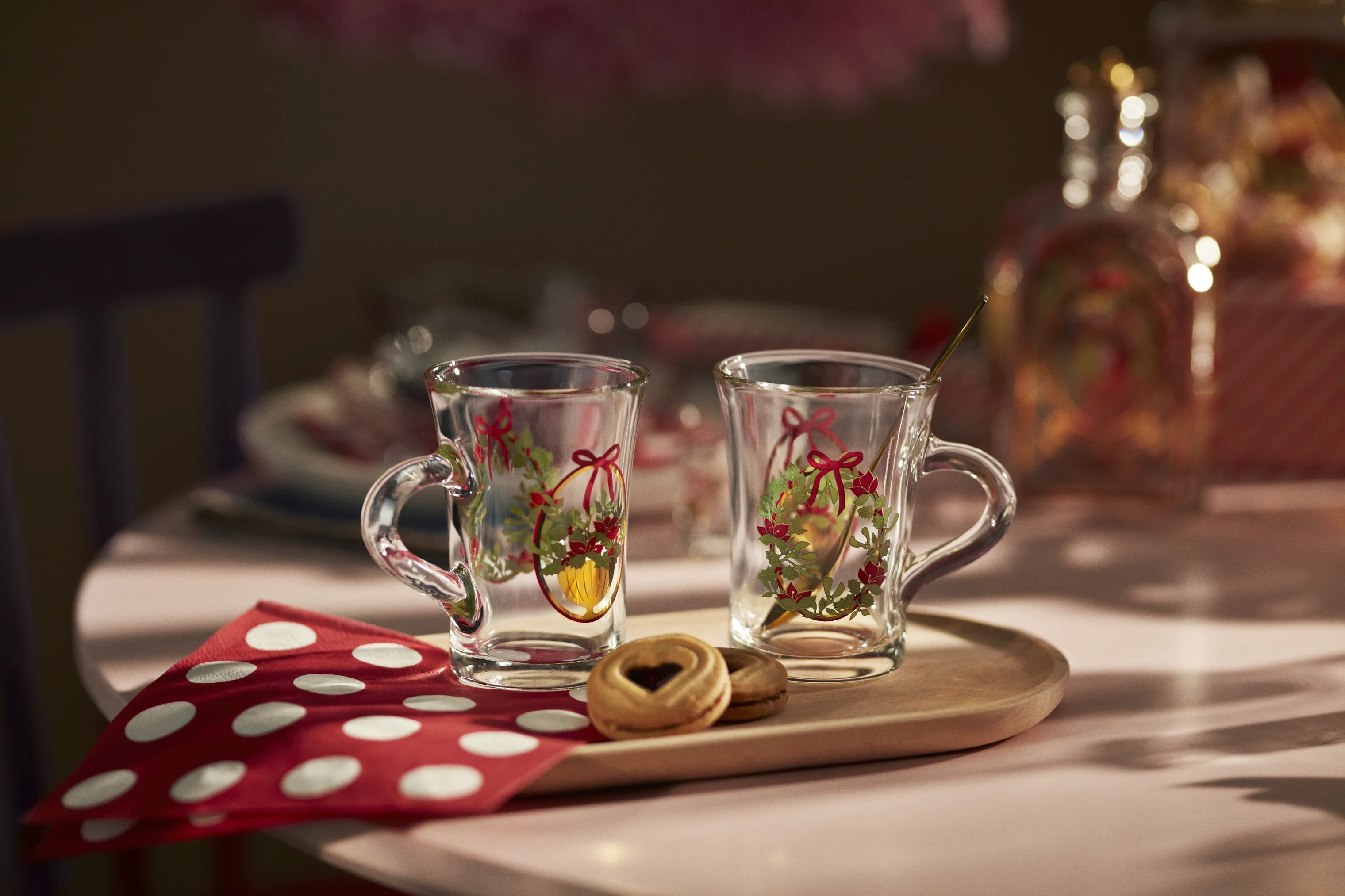 Holmegaard Krus og kopper med hank Christmas 2025 Hotdrink Glas - 2 stk. i Multifarvet, 3