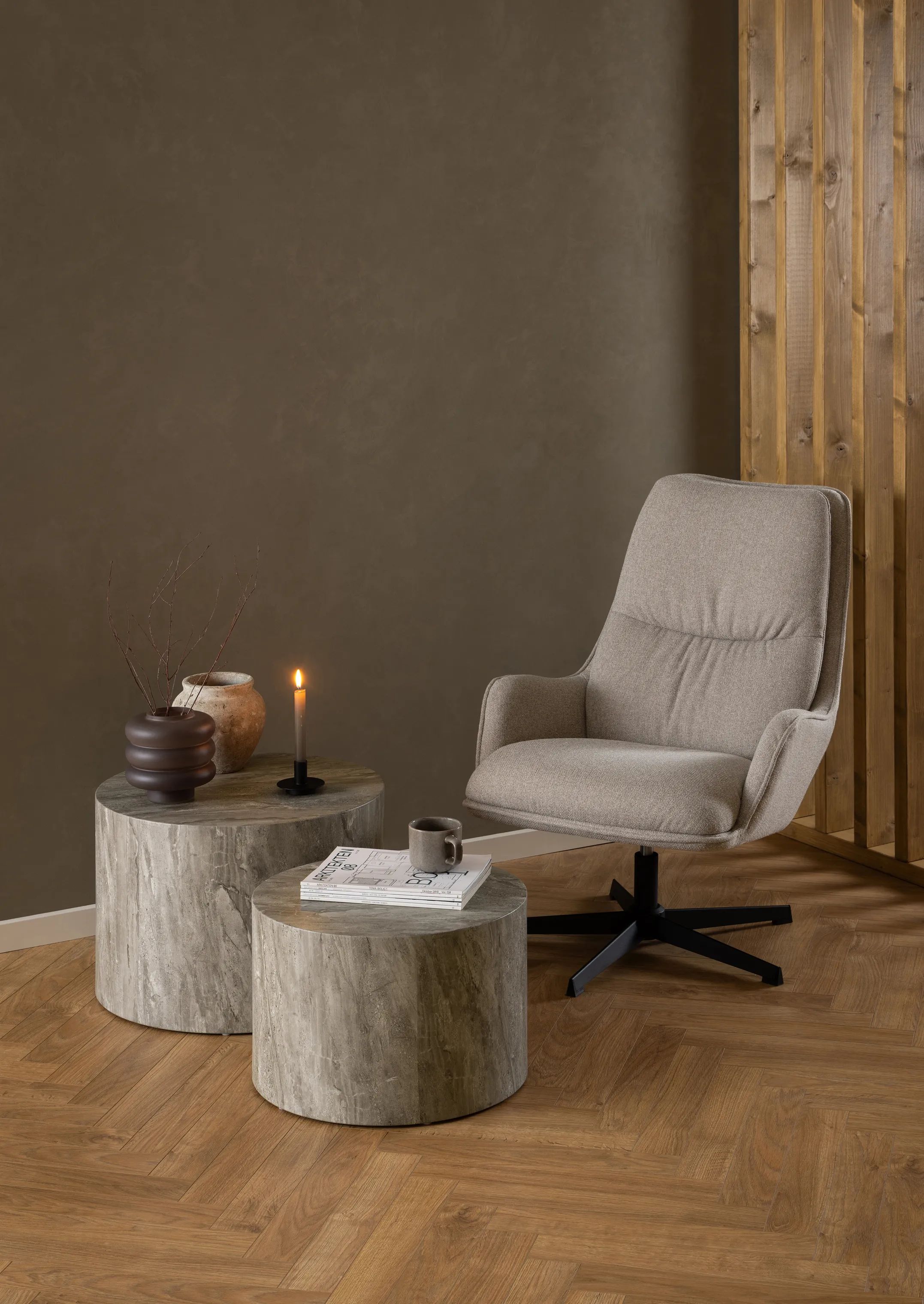 CASA Living Sofaborde Dice Sofabordssæt - 2 stk i Grå, 2