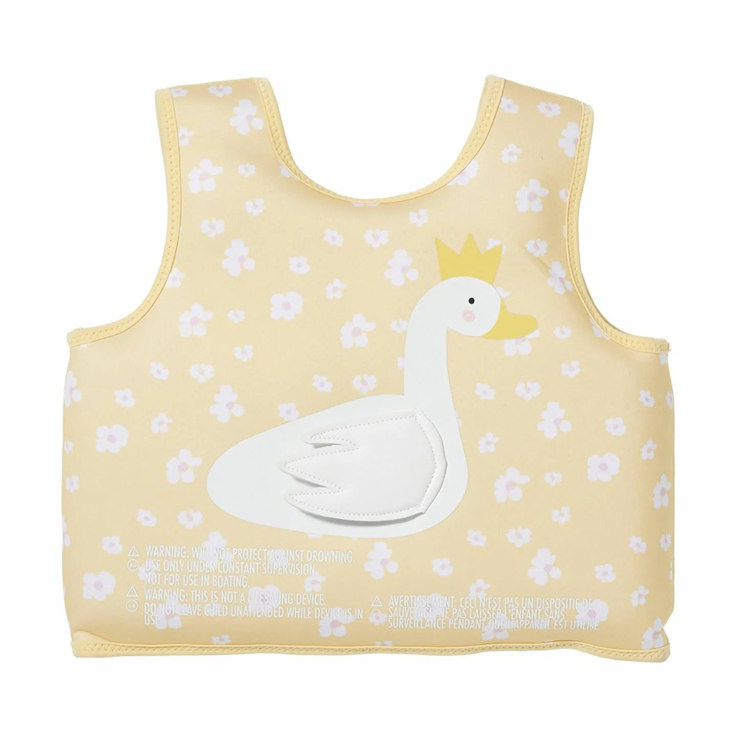 Sunnylife Badeudstyr Svømmevest - Princess Swan i gul/hvid, 3-6 år, 5