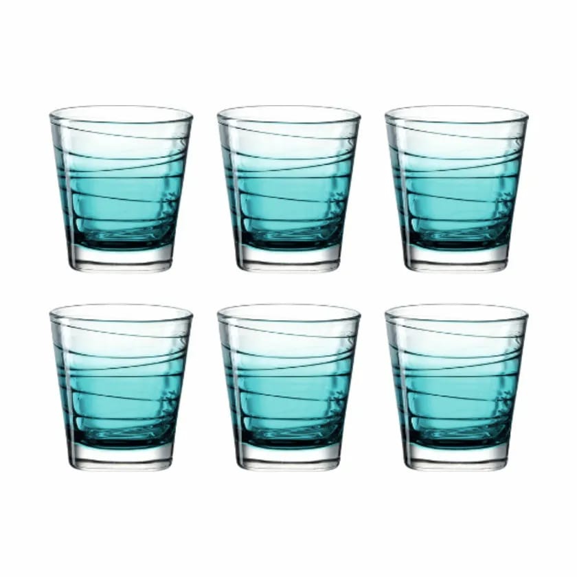 Leonardo Vandglas Vario Vandglas - 6 stk. i Klar/turkis, 25 cl, 1