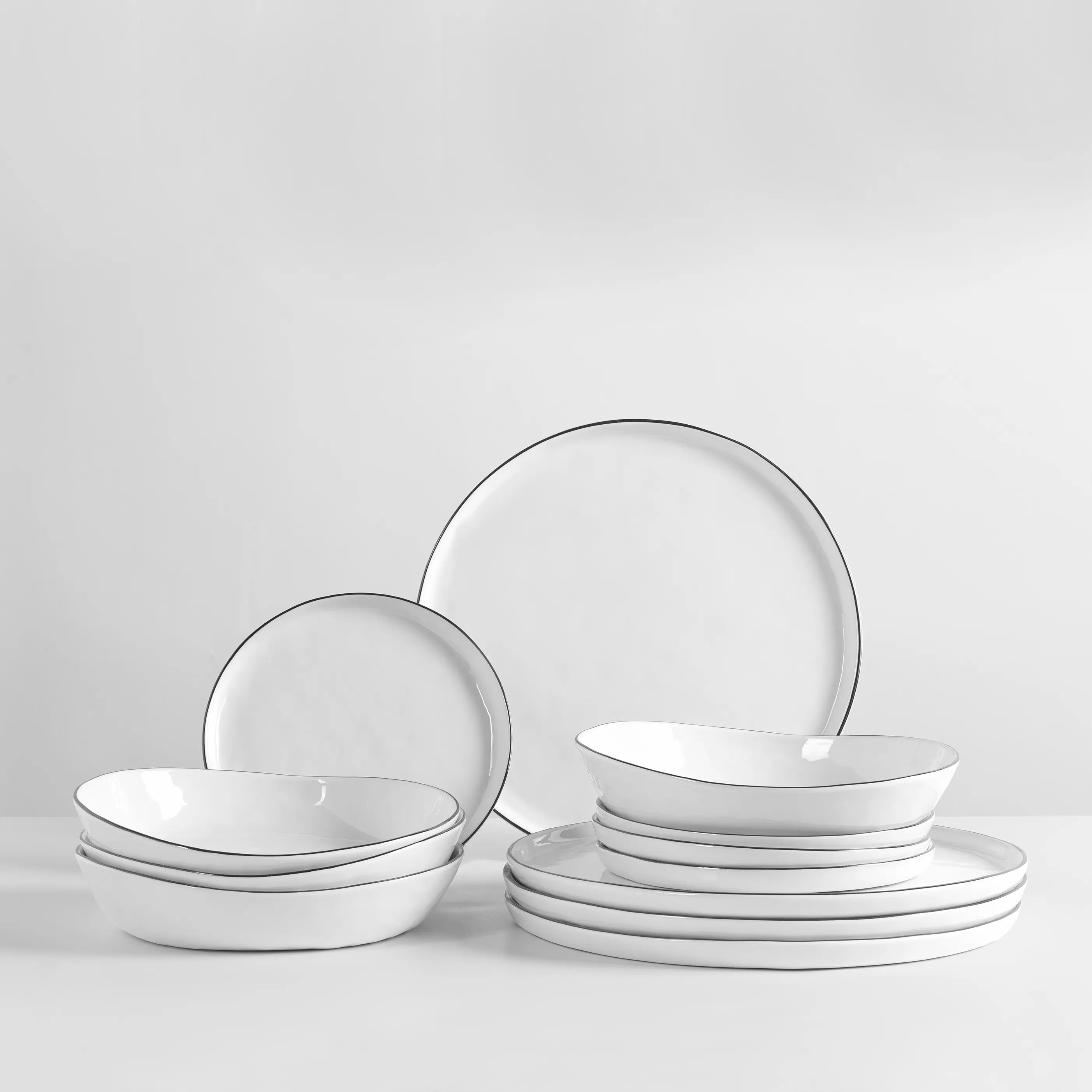 Broste Copenhagen Middagstallerkener Salt Middagssæt - 12 dele i 12 stk., 2