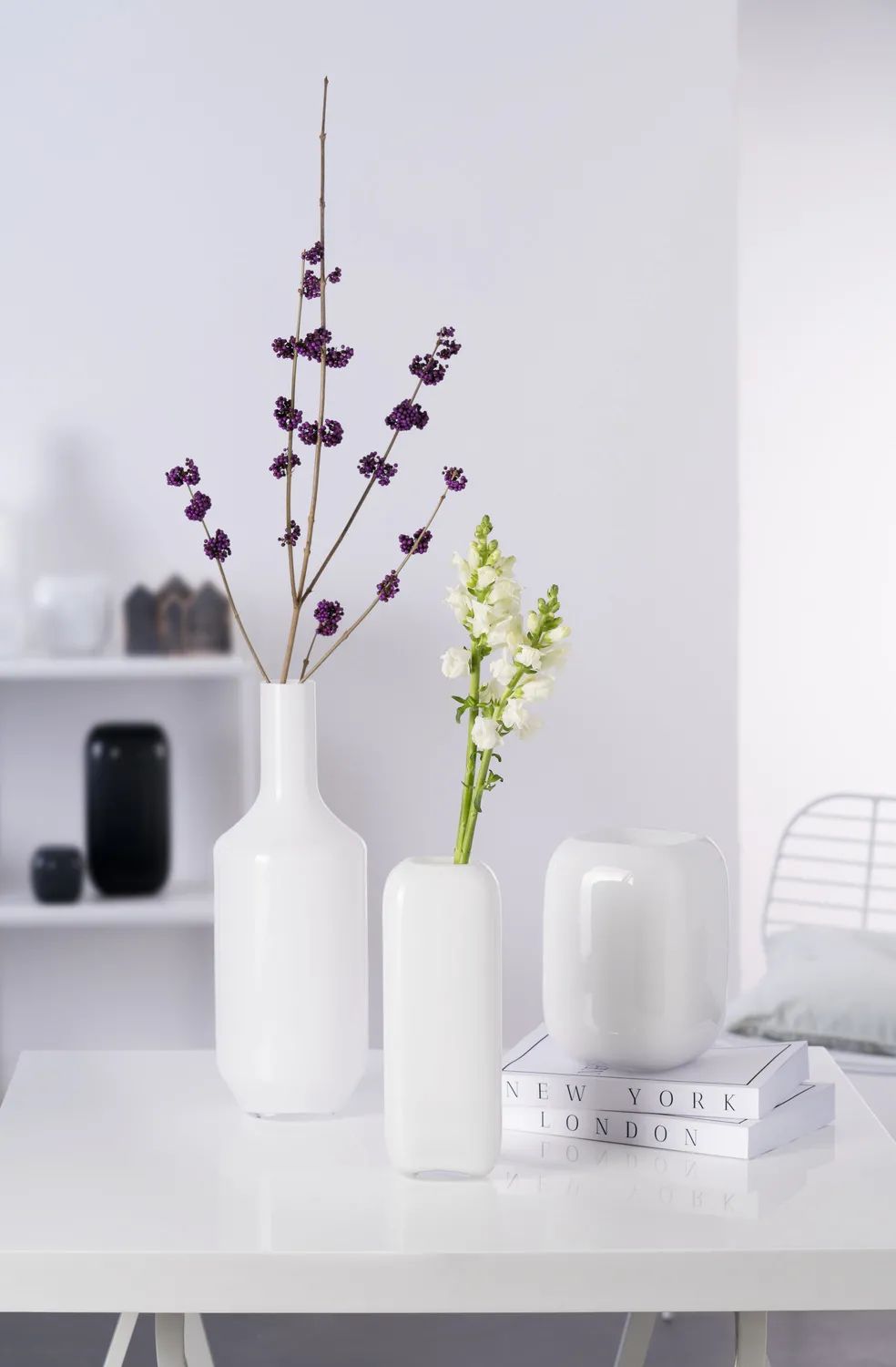 Leonardo Vaser Milano Vase i Hvid, 2