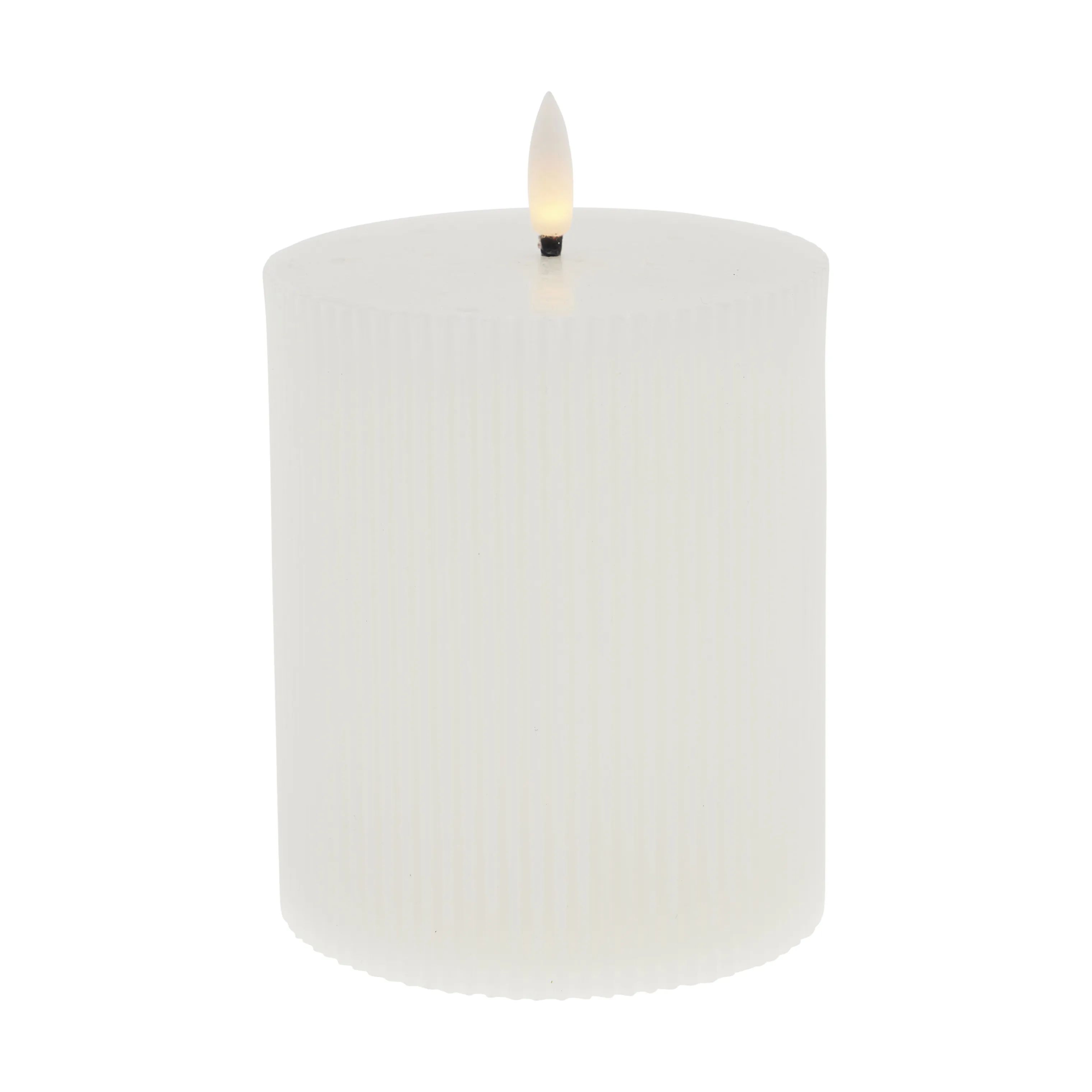 Lene Bjerre LED-lys Lillia LED Bloklys i hvid, H12 x Ø10 cm, 1