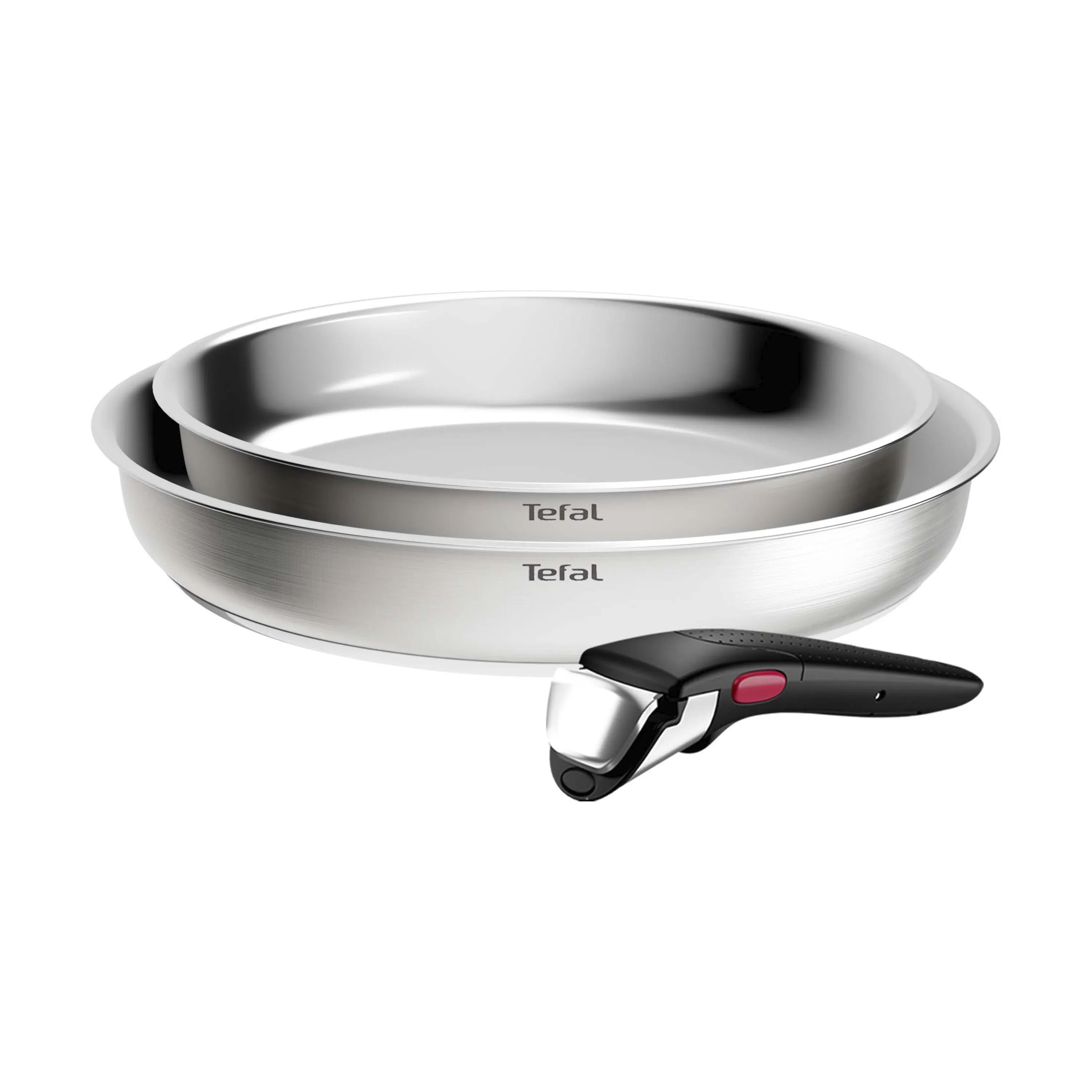Tefal Stegepander Ingenio Emotion Plus SS Stegepandesæt - 3 dele i Sølvfarvet, 1