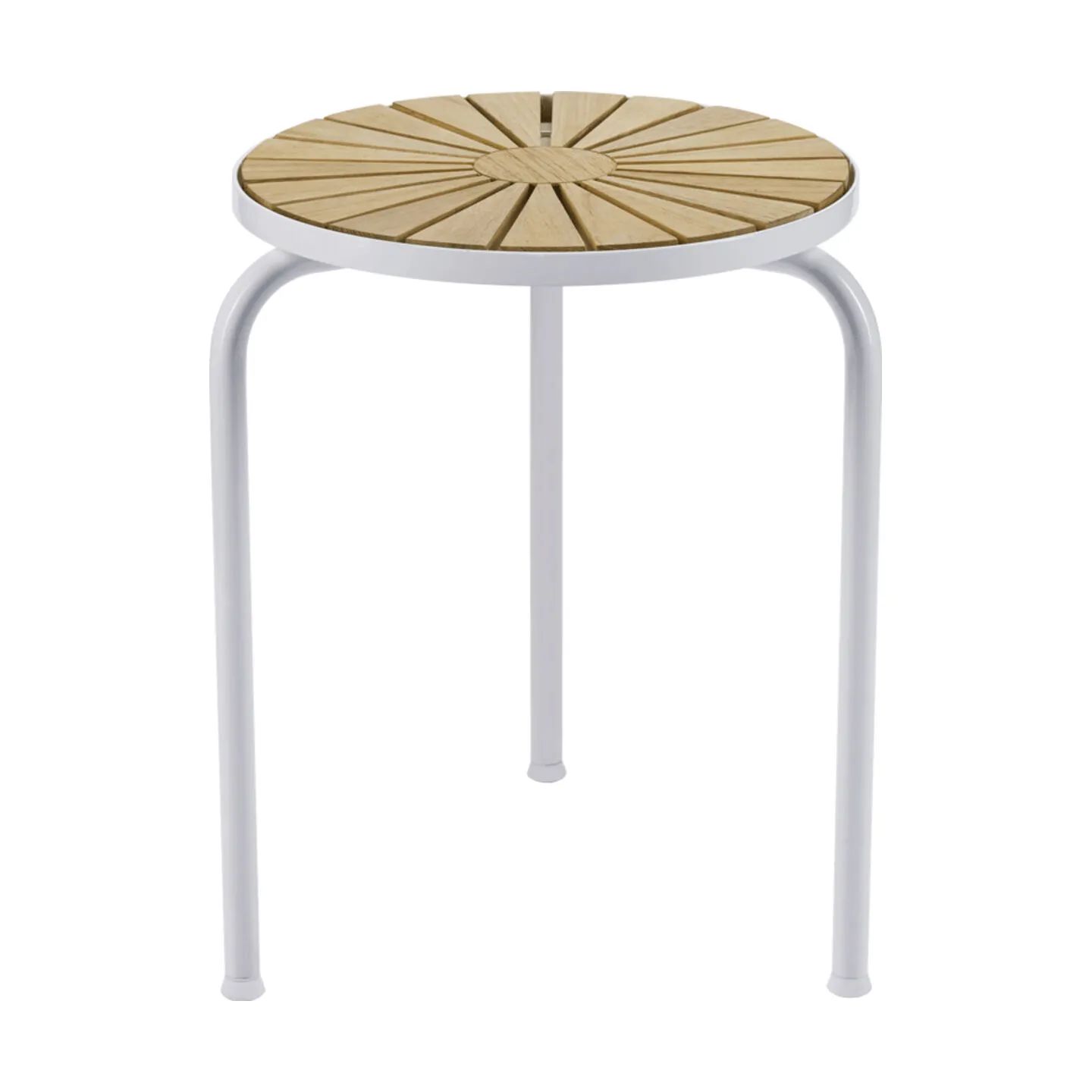 Mandalay Loungestole Marguerit Taburet i Teak/Hvid, 1
