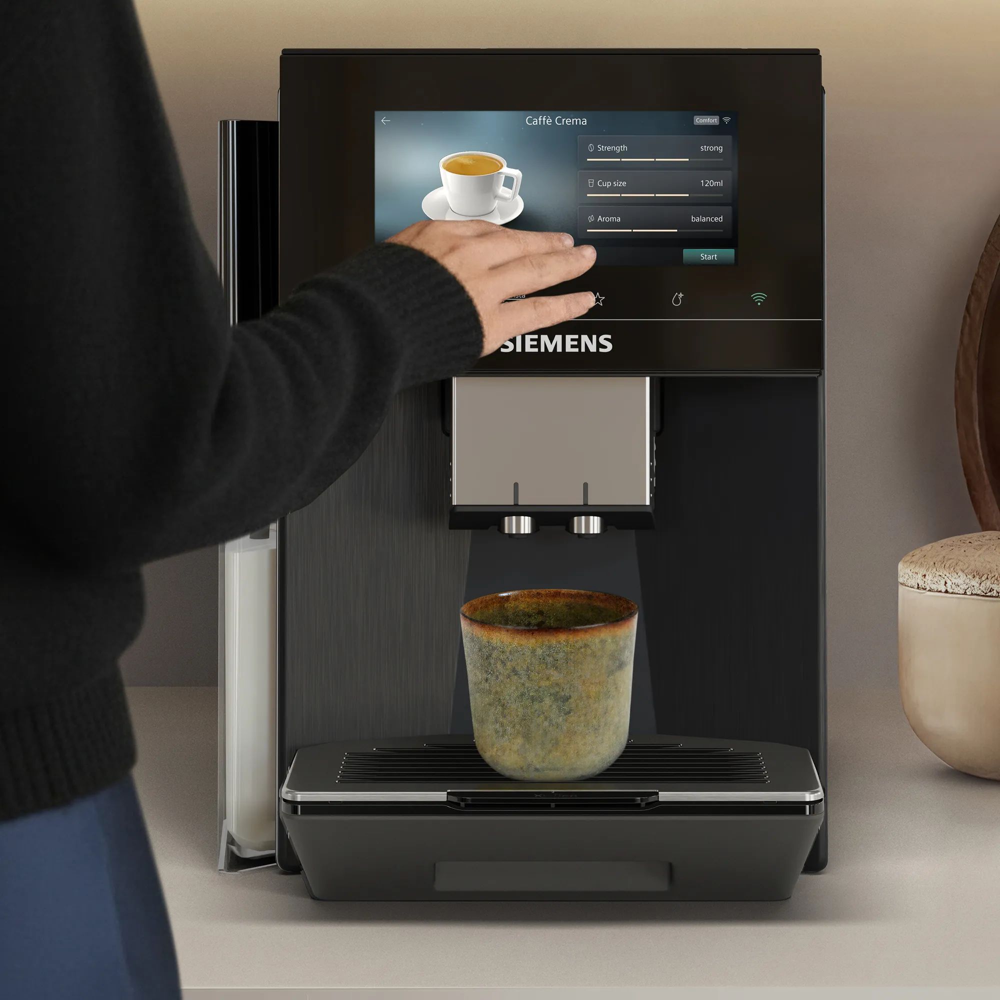 Siemens Espressomaskiner EQ900 Plus iAroma Espressomaskine TQ925EZ5 i Grå, 4