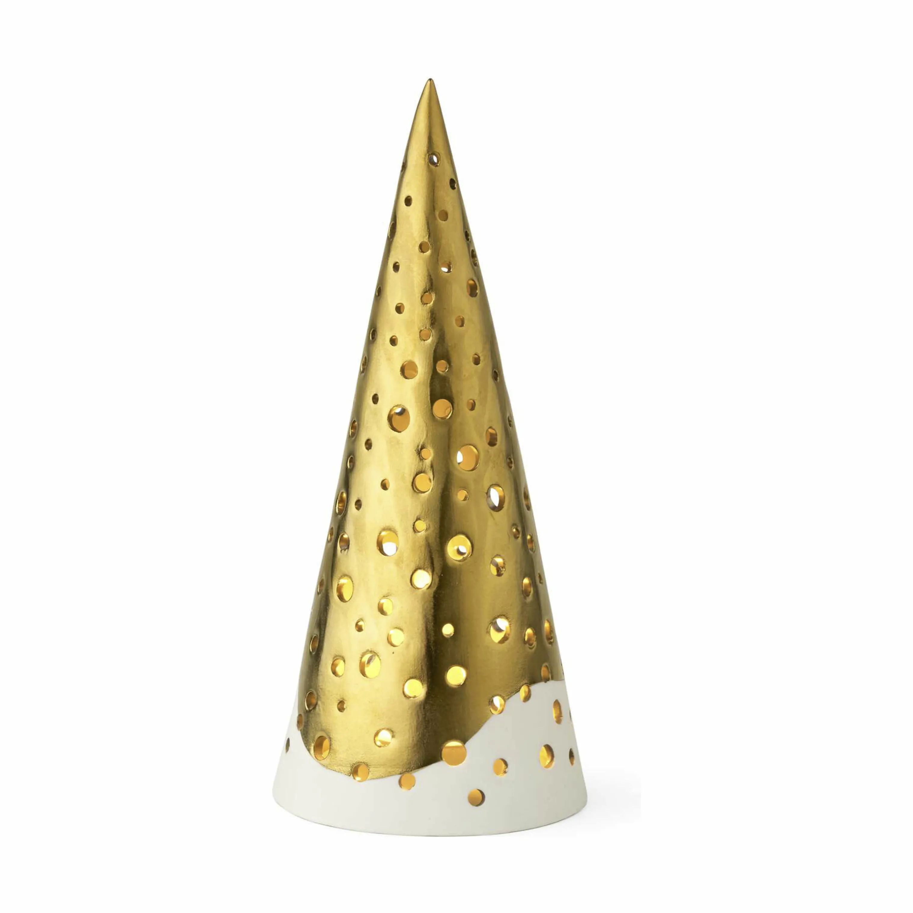 Kähler Fyrfadsstage Nobili Fyrfadsstage - Juletræ i Guldfarvet, 19 cm, 1
