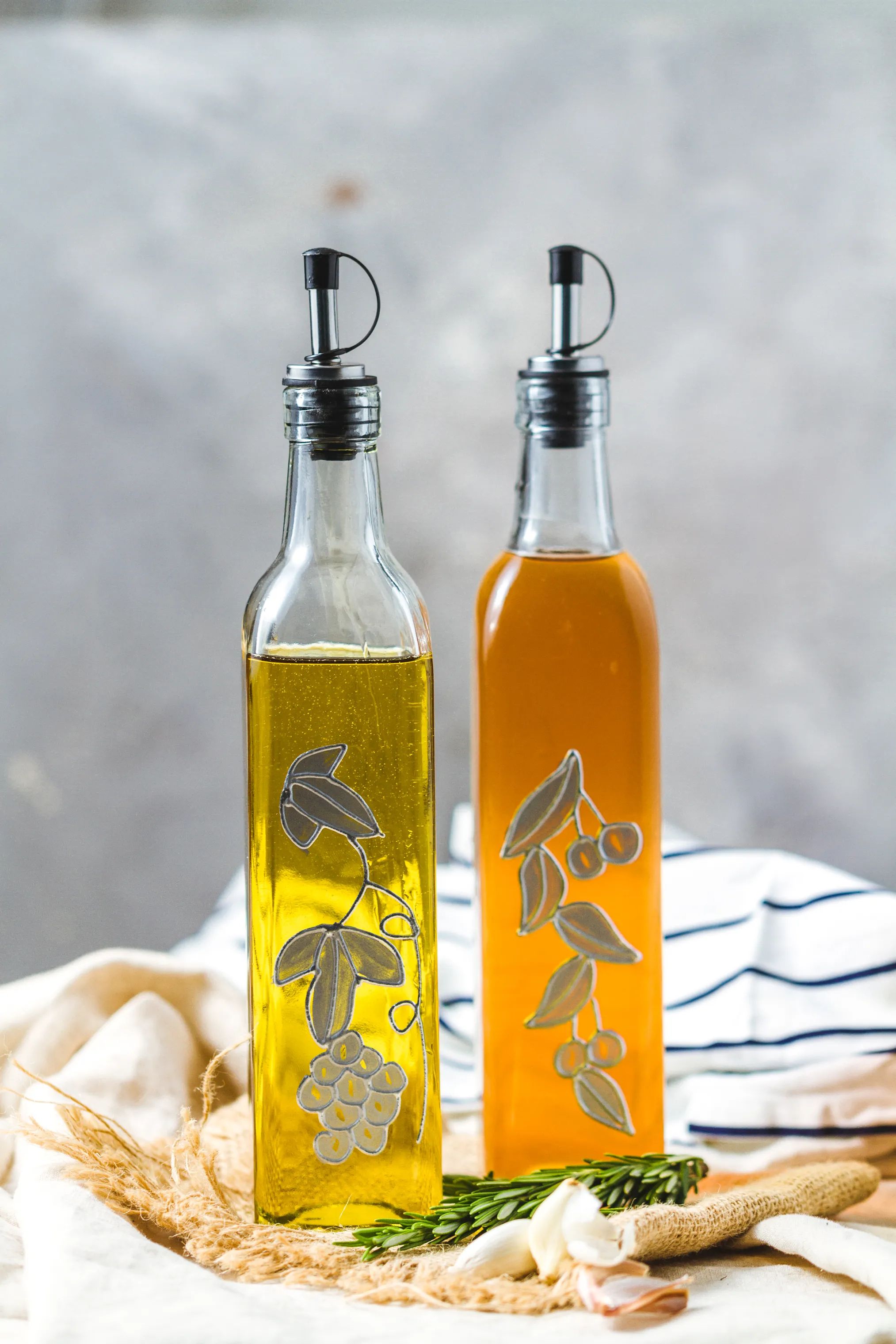 KitchenCraft Olie- og eddikeflasker World of Flavours Olie/Edikkesæt - 2 dele i Klar, 5