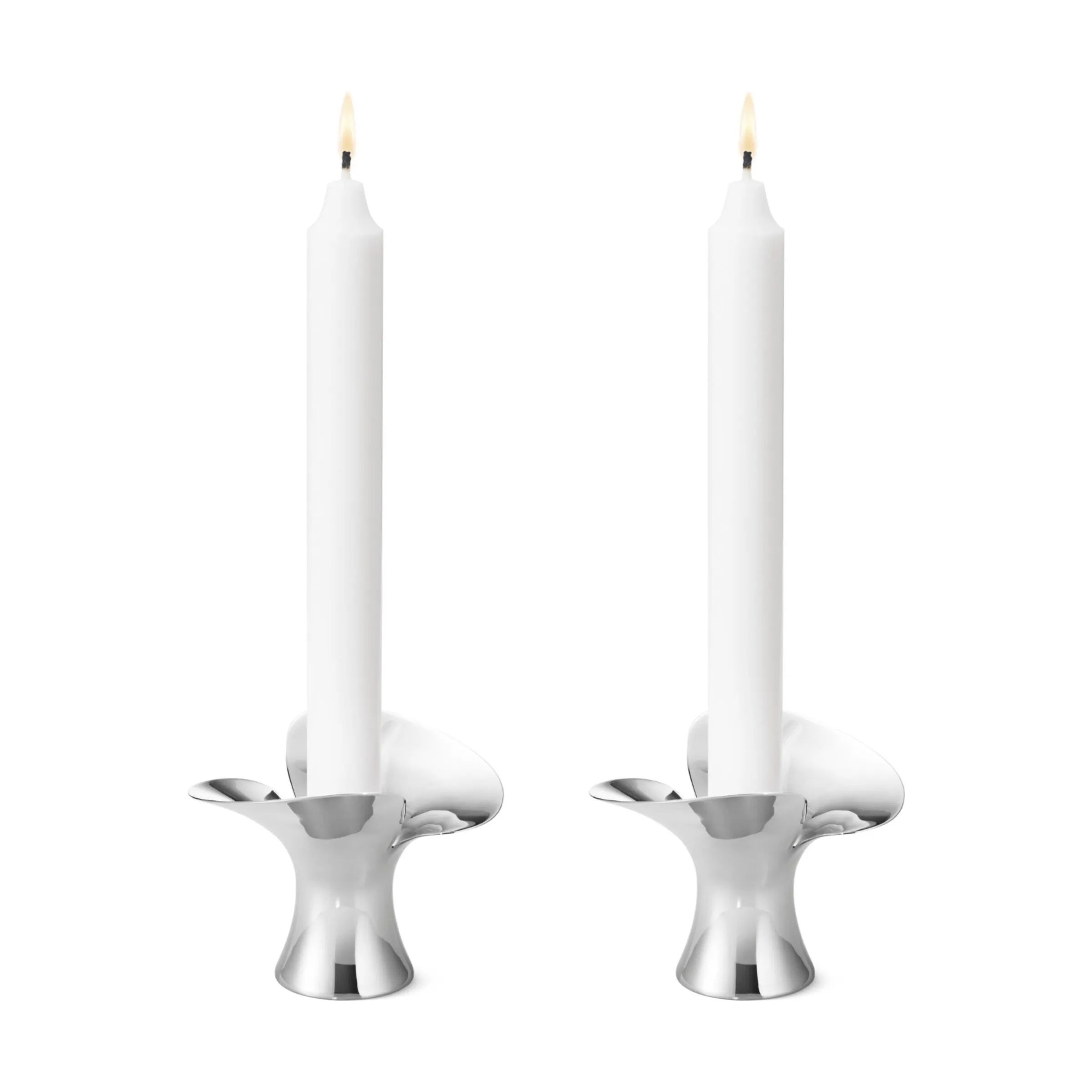 Georg Jensen Kronelysestage Bloom Lysestage - 2 stk. i Sølv, 5