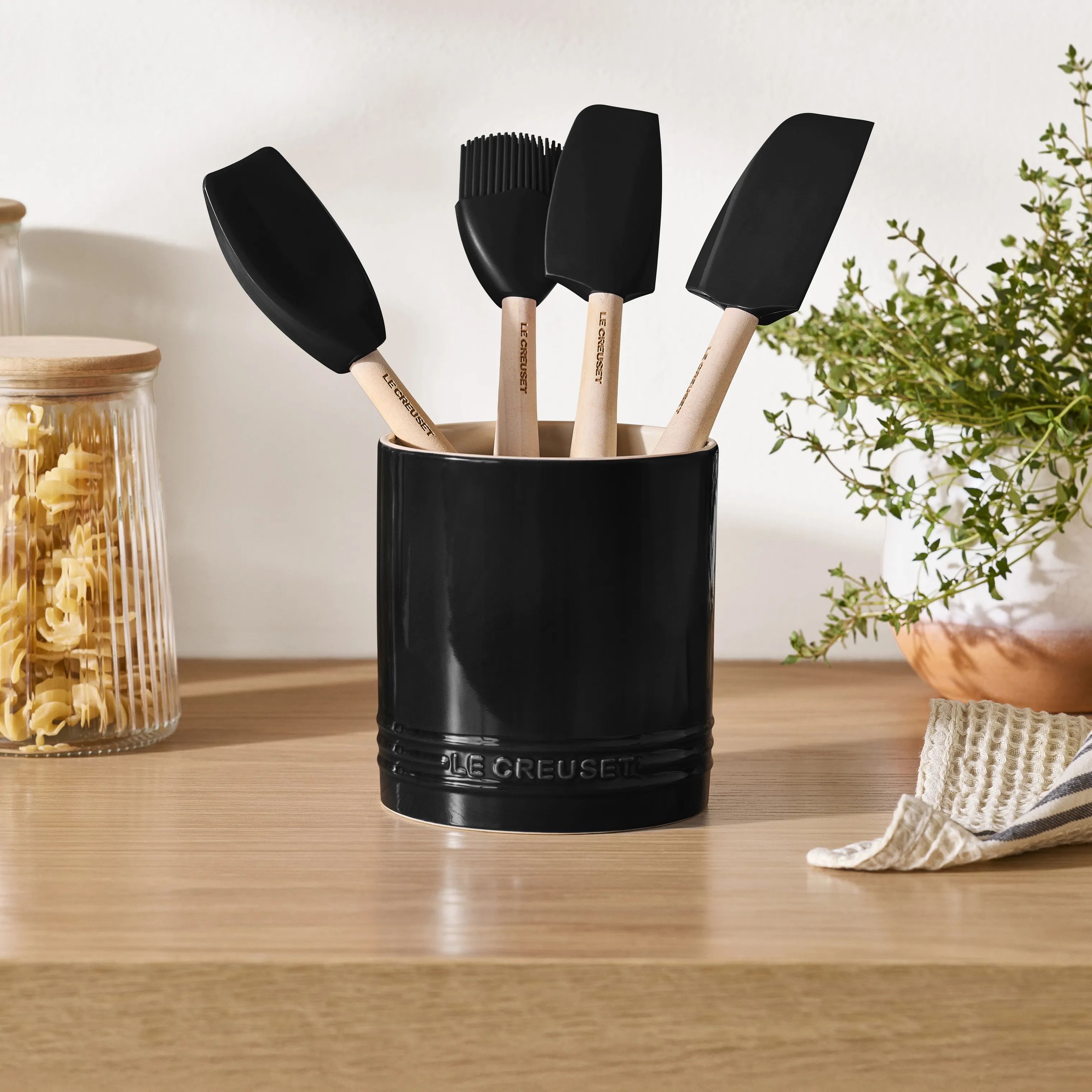 Le Creuset Krukker til køkkenredskaber Signature Redskabskrukke i Black, 2